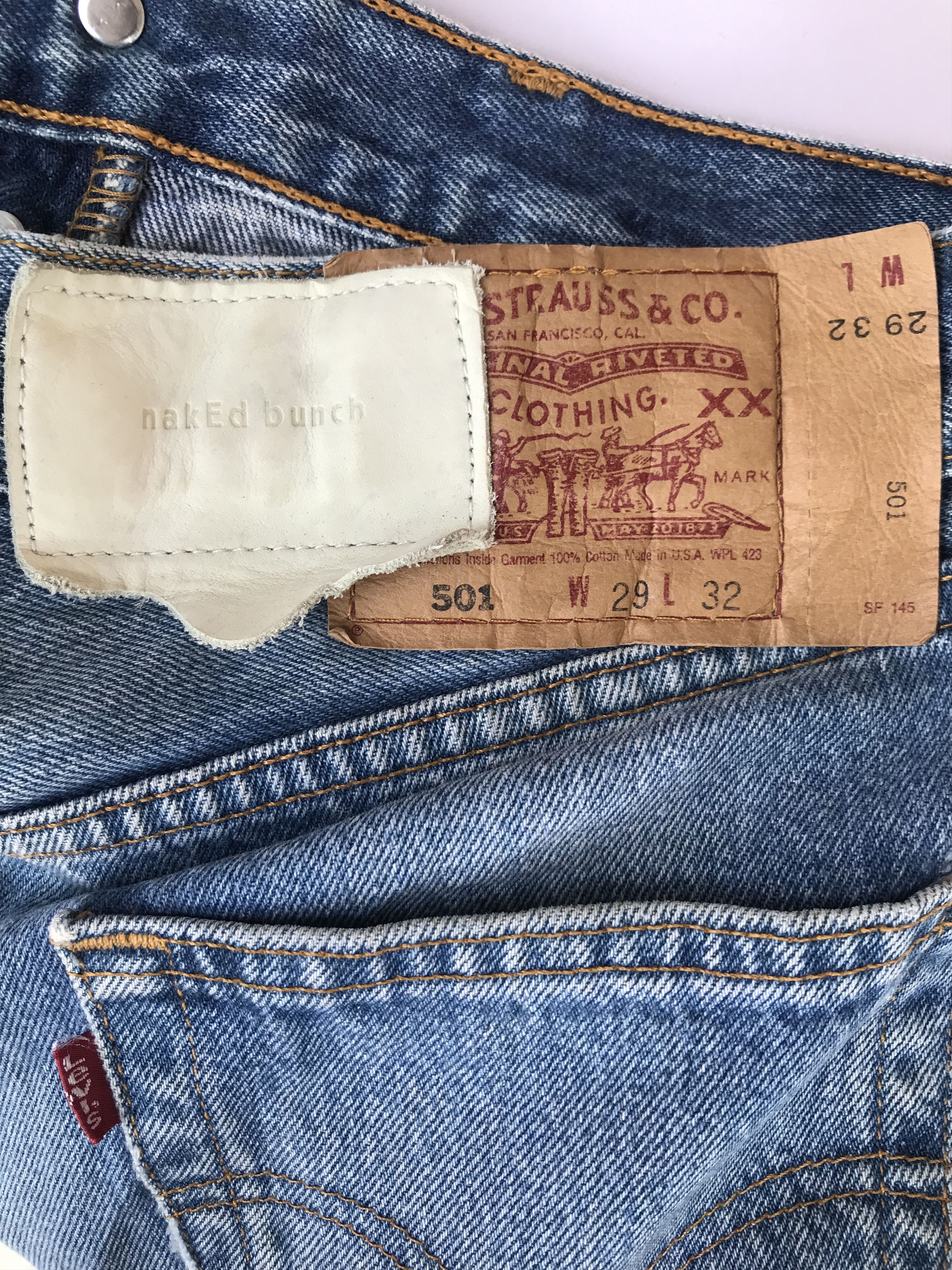 Levi's Levis 501 Buttonfly X Naked Bunch Made in USA Size US 30 / EU 46 - 11 Thumbnail