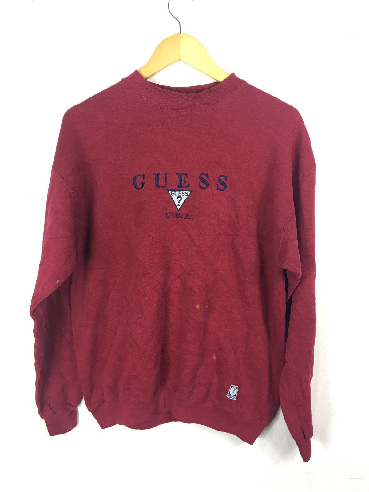 Guess × Vintage 90s Vintage Guess usa big logo Streetwear Sweatshirt Size US L / EU 52-54 / 3 - 1 Thumbnail