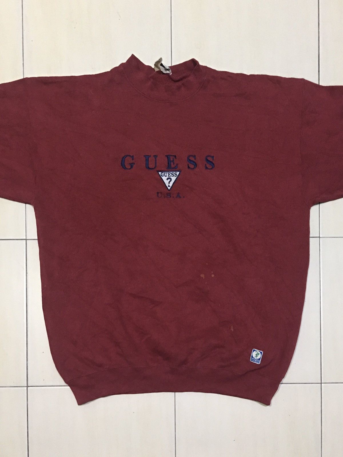 Guess × Vintage 90s Vintage Guess usa big logo Streetwear Sweatshirt Size US L / EU 52-54 / 3 - 5 Thumbnail