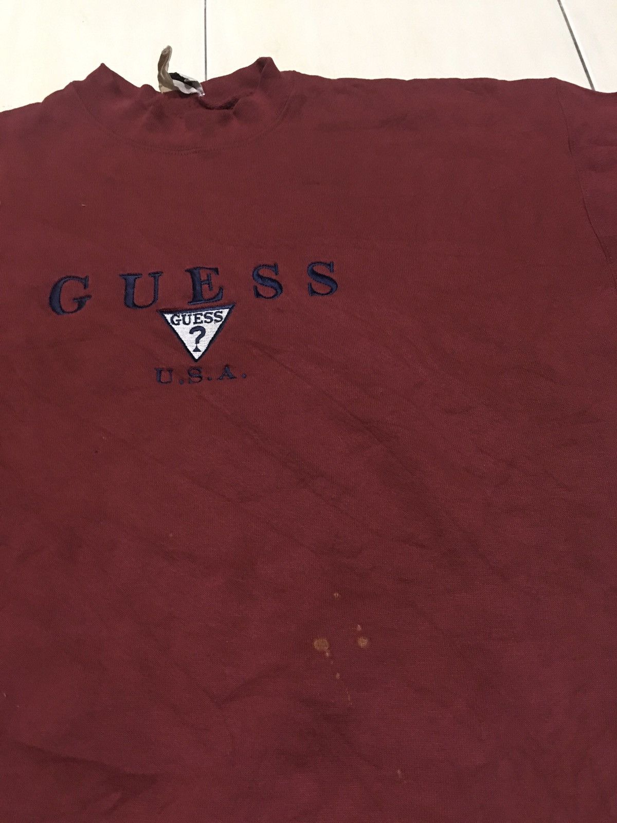 Guess × Vintage 90s Vintage Guess usa big logo Streetwear Sweatshirt Size US L / EU 52-54 / 3 - 6 Thumbnail