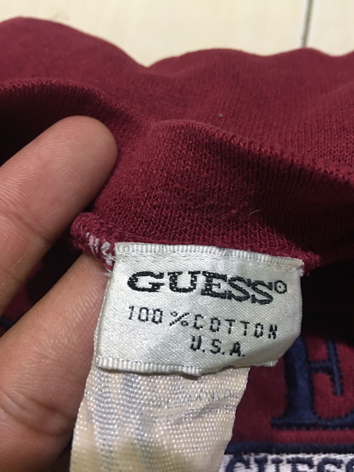 Guess × Vintage 90s Vintage Guess usa big logo Streetwear Sweatshirt Size US L / EU 52-54 / 3 - 7 Thumbnail