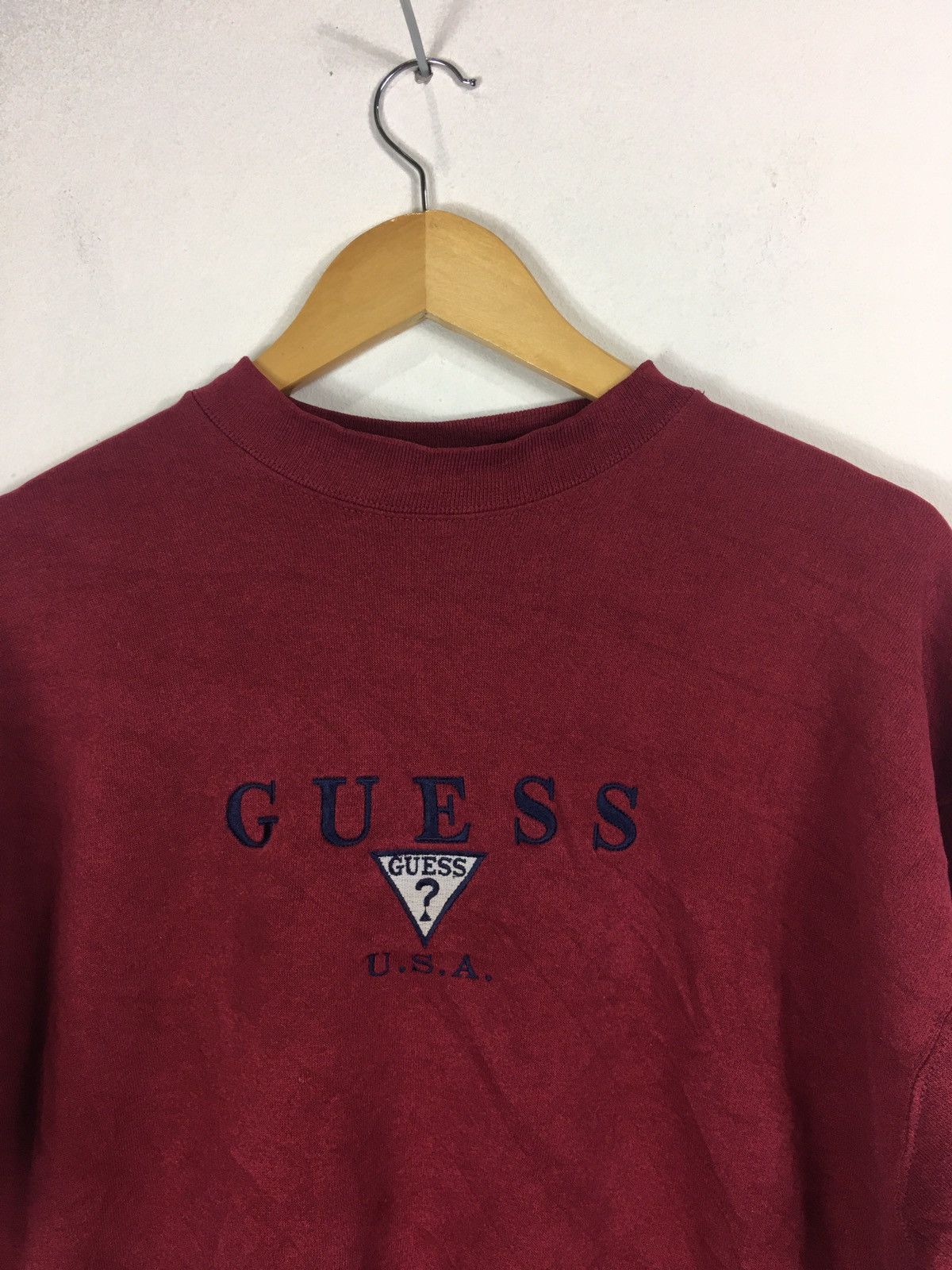 Guess × Vintage 90s Vintage Guess usa big logo Streetwear Sweatshirt Size US L / EU 52-54 / 3 - 3 Thumbnail