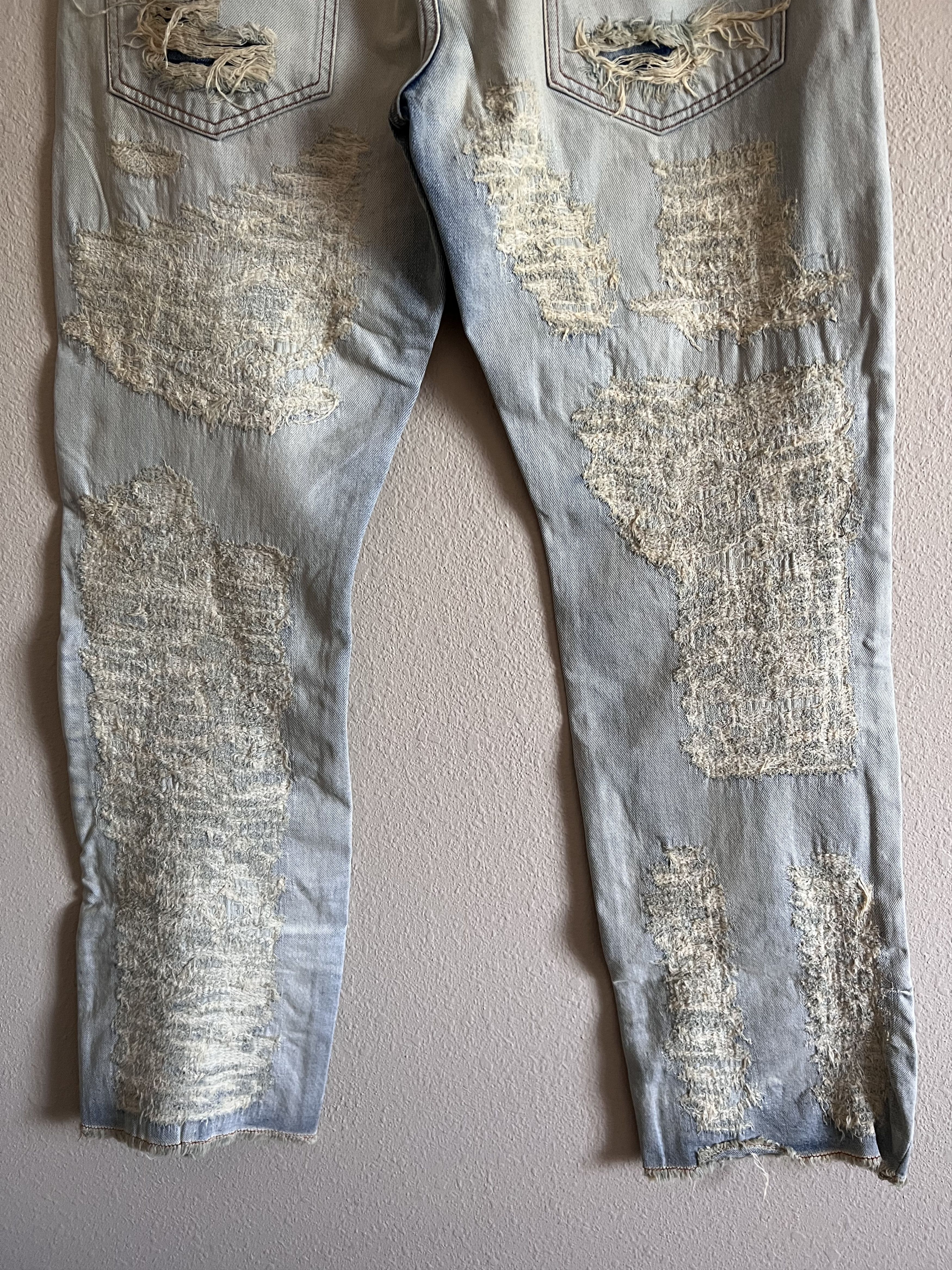1017 ALYX 9SM 1017 Alyx 9SM Destroyed Embroidery Denim Jeans in Blue Size US 30 / EU 46 - 7 Thumbnail