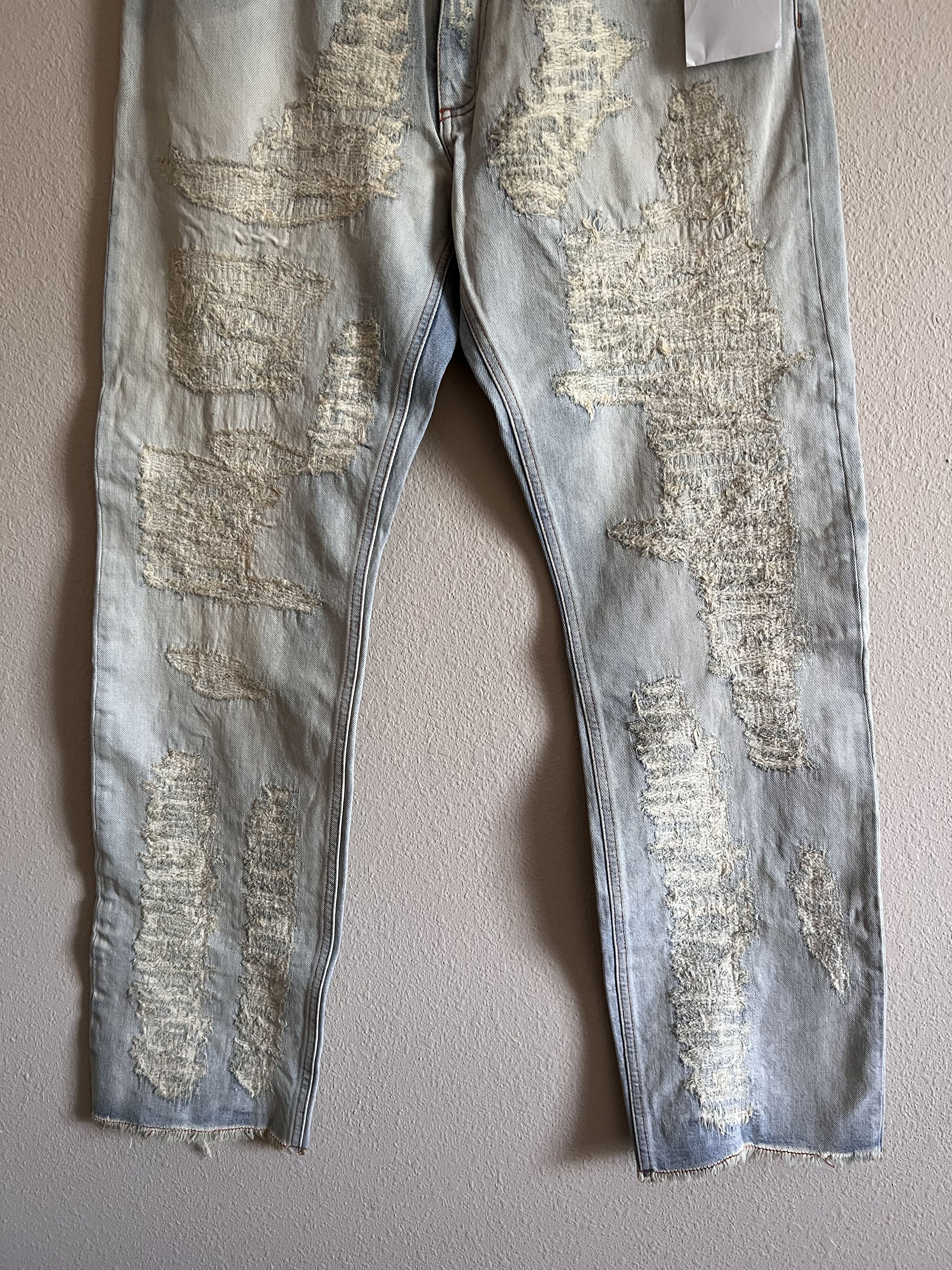 1017 ALYX 9SM 1017 Alyx 9SM Destroyed Embroidery Denim Jeans in Blue Size US 30 / EU 46 - 3 Thumbnail