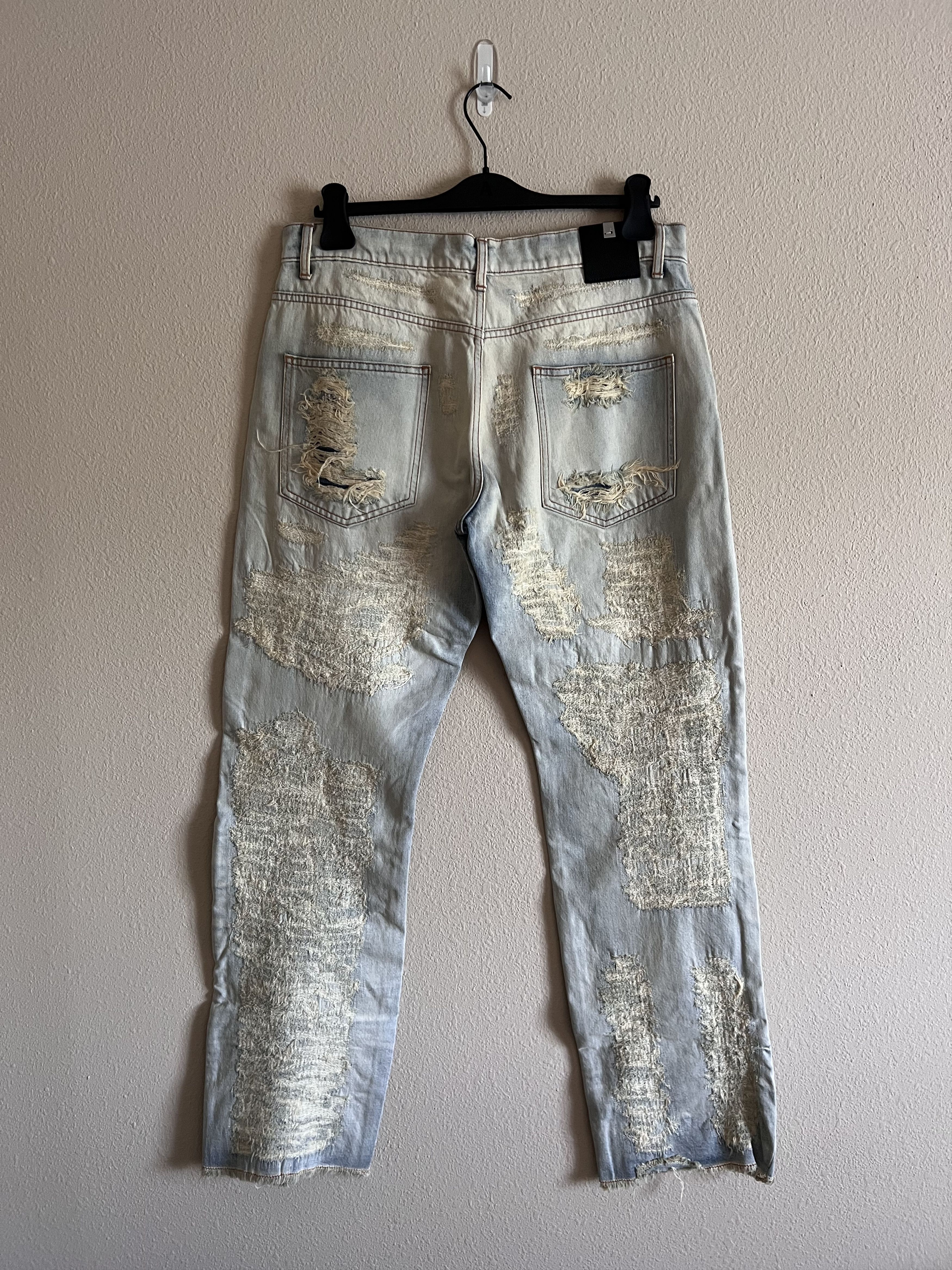 1017 ALYX 9SM 1017 Alyx 9SM Destroyed Embroidery Denim Jeans in Blue Size US 30 / EU 46 - 5 Thumbnail