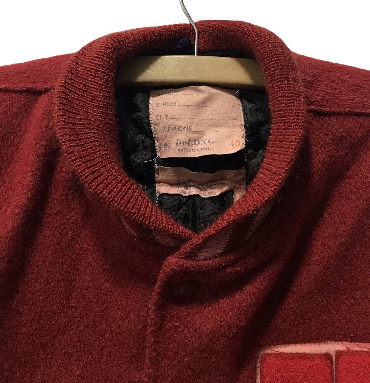 Delong × Vintage VINTAGE DELONG MADE IN USA VARSITY JACKET Size US L / EU 52-54 / 3 - 3 Thumbnail