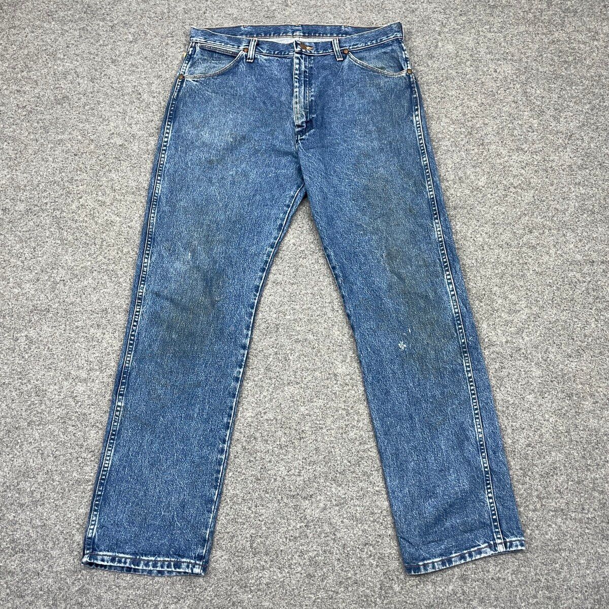 Vintage Vintage Distressed Wrangler Faded Blue Jeans -wc 224 | Grailed