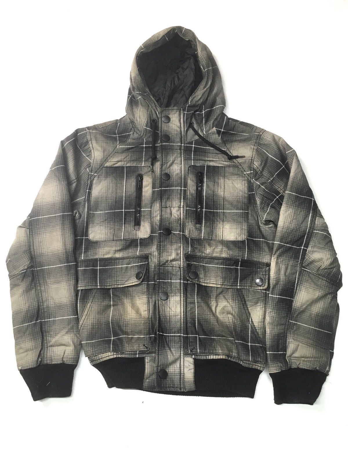 Divided × H&M × Japanese Brand Vintage divided wool hoodie checkered bomber jacket Size US S / EU 44-46 / 1 - 1 Thumbnail
