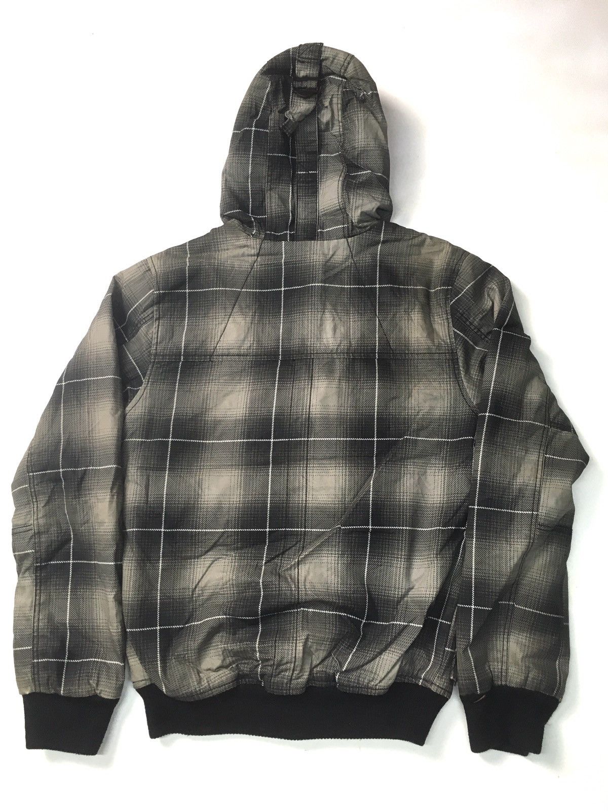 Divided × H&M × Japanese Brand Vintage divided wool hoodie checkered bomber jacket Size US S / EU 44-46 / 1 - 2 Thumbnail