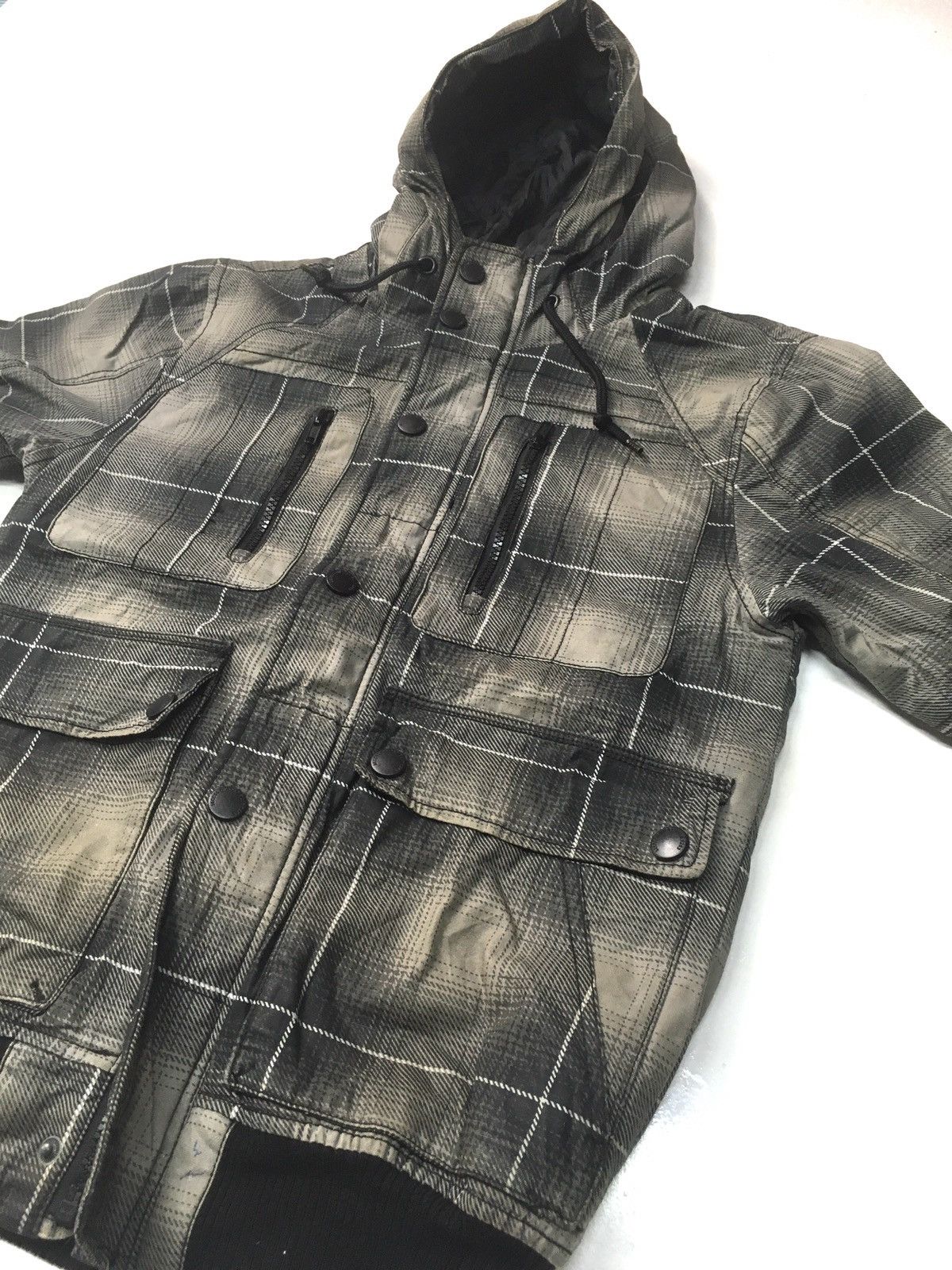 Divided × H&M × Japanese Brand Vintage divided wool hoodie checkered bomber jacket Size US S / EU 44-46 / 1 - 9 Thumbnail