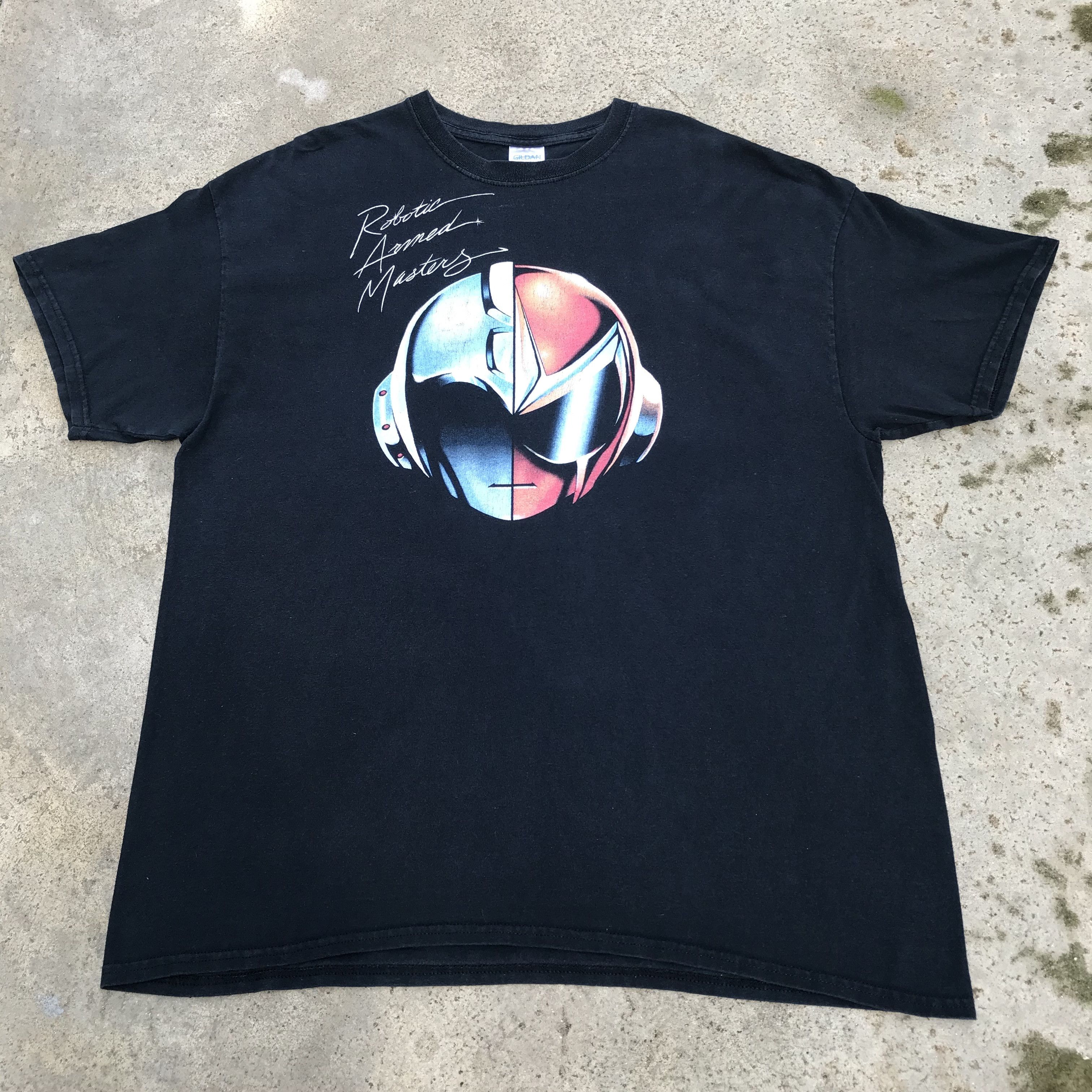 image of Band Tees x Rap Tees Vintage Y2K Daft Punk Robotic Armed Masters Tee XL Tron in Black, Men's