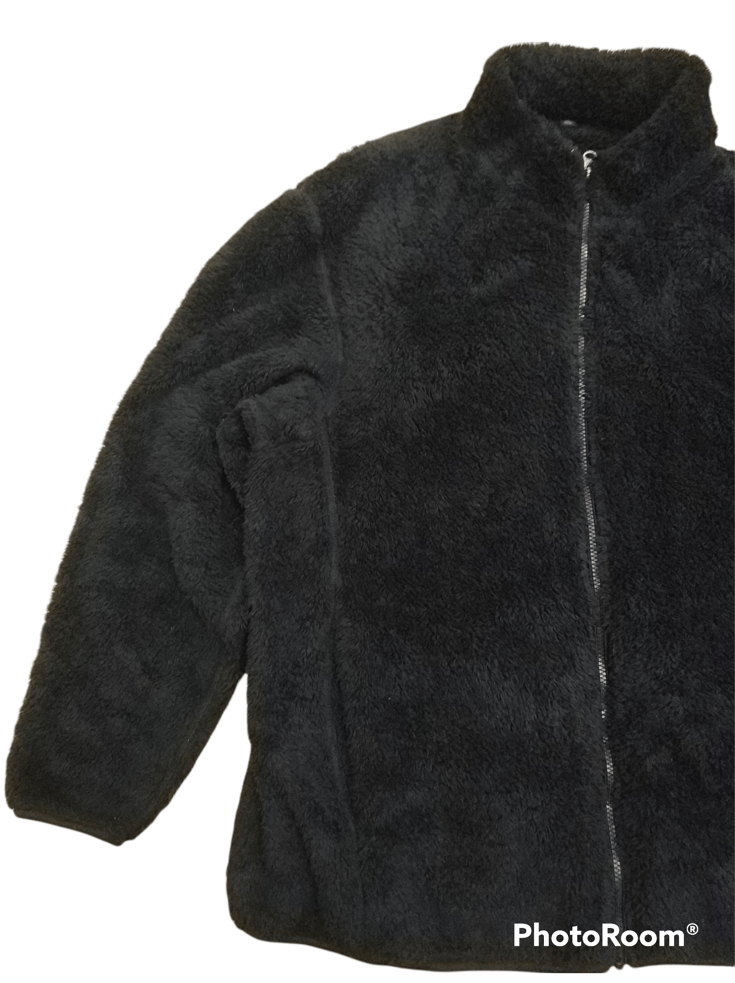 Japanese Brand 🔥Big Size Black Uniqlo Faux Fur Fleece Jacket Size US XXL / EU 58 / 5 - 5 Thumbnail