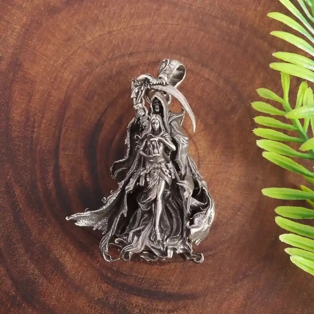 Jewelry Girl Standing Behind The Death Pendant Necklace Size ONE SIZE - 4 Thumbnail