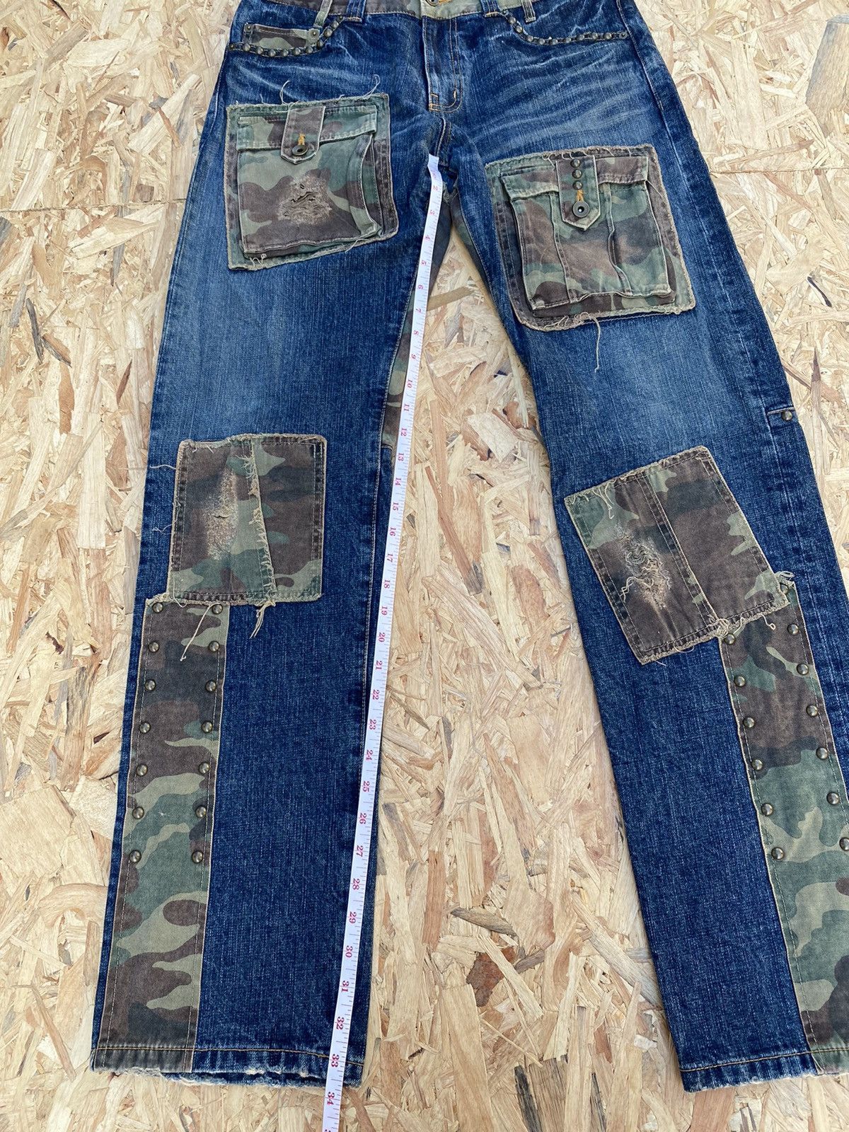 Japanese Brand Japanese Brand X Modem Lovers Custom Made multipocket jeans Size US 33 - 17 Thumbnail