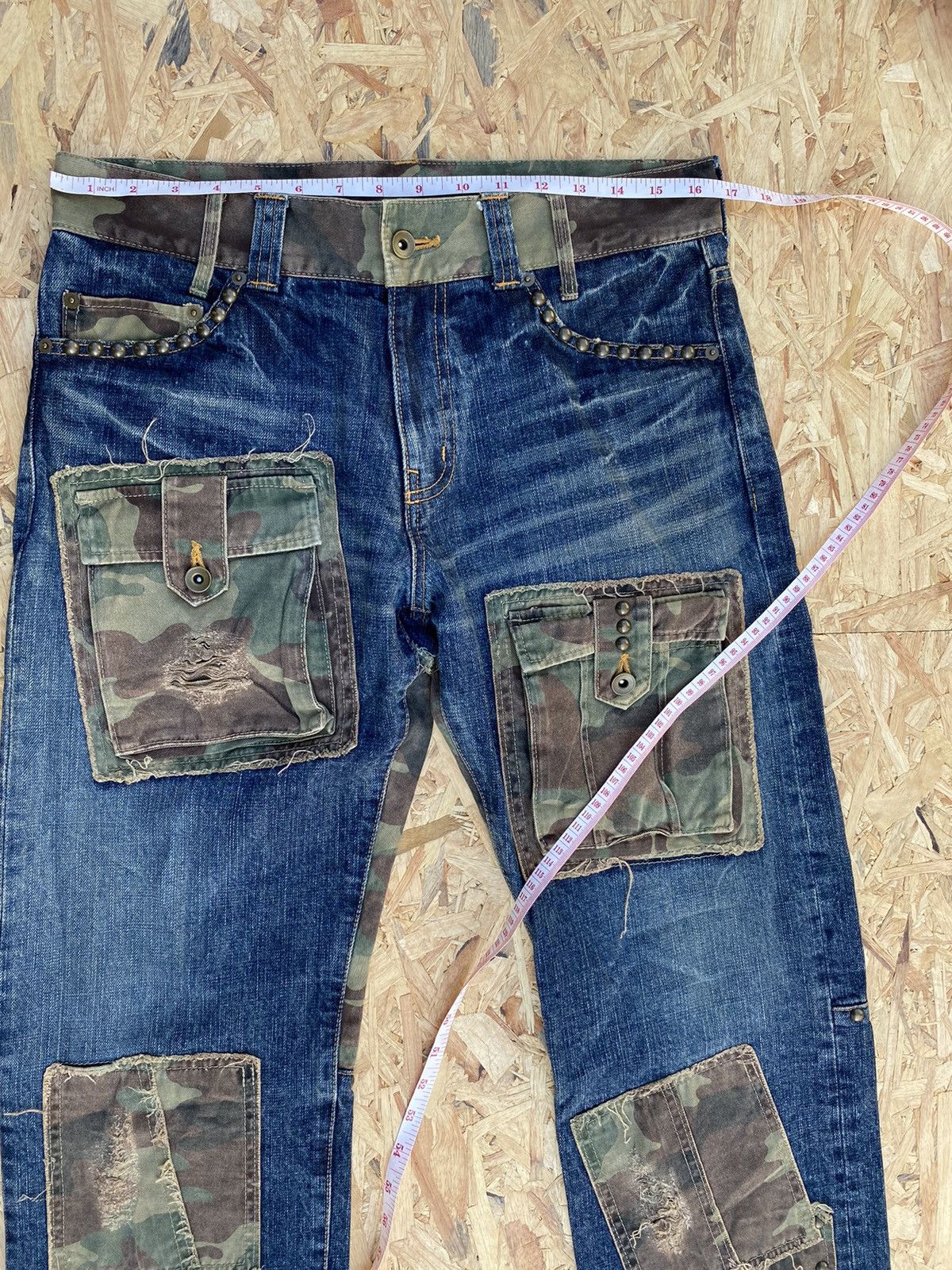 Japanese Brand Japanese Brand X Modem Lovers Custom Made multipocket jeans Size US 33 - 15 Thumbnail