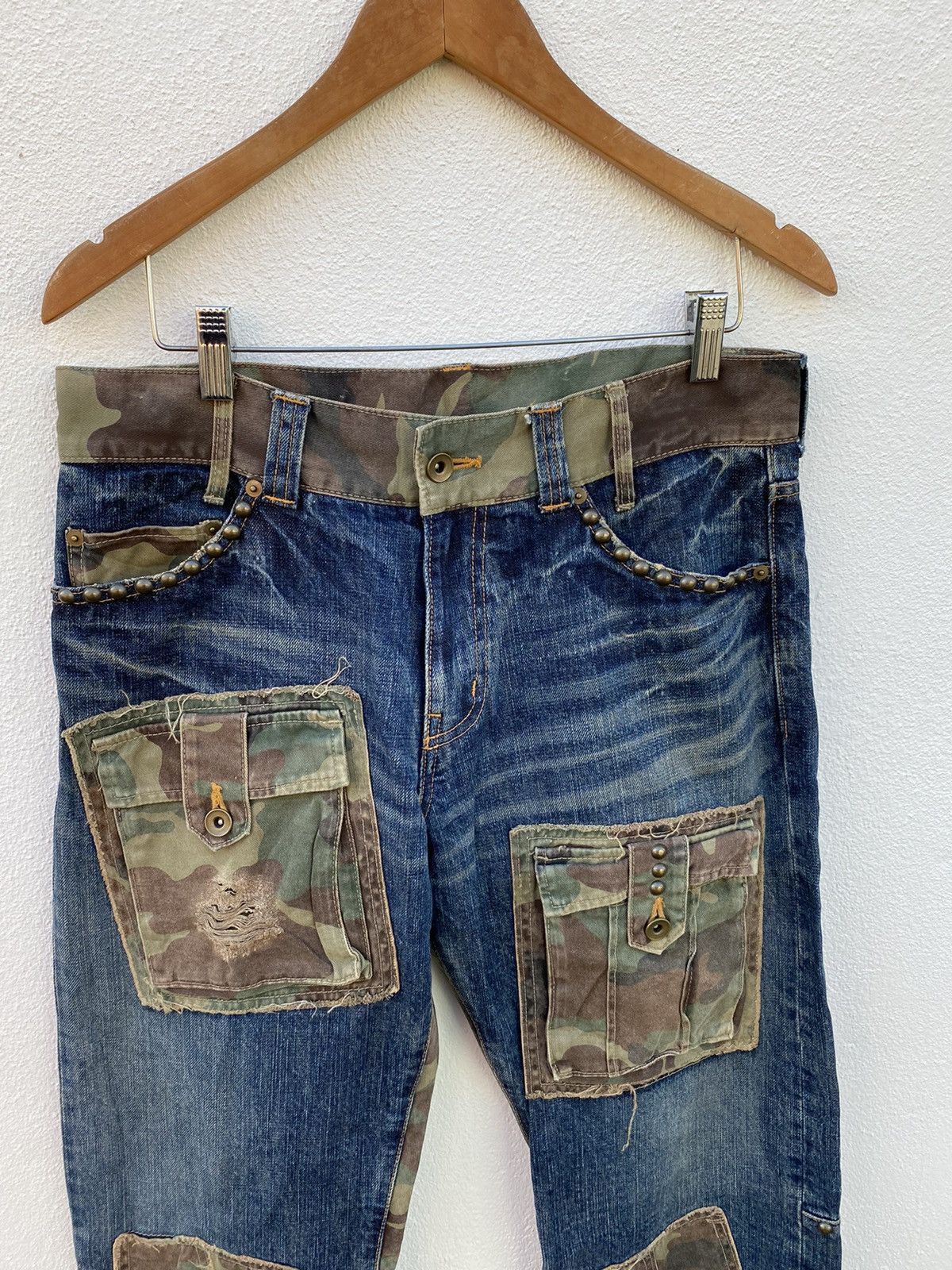 Japanese Brand Japanese Brand X Modem Lovers Custom Made multipocket jeans Size US 33 - 8 Thumbnail