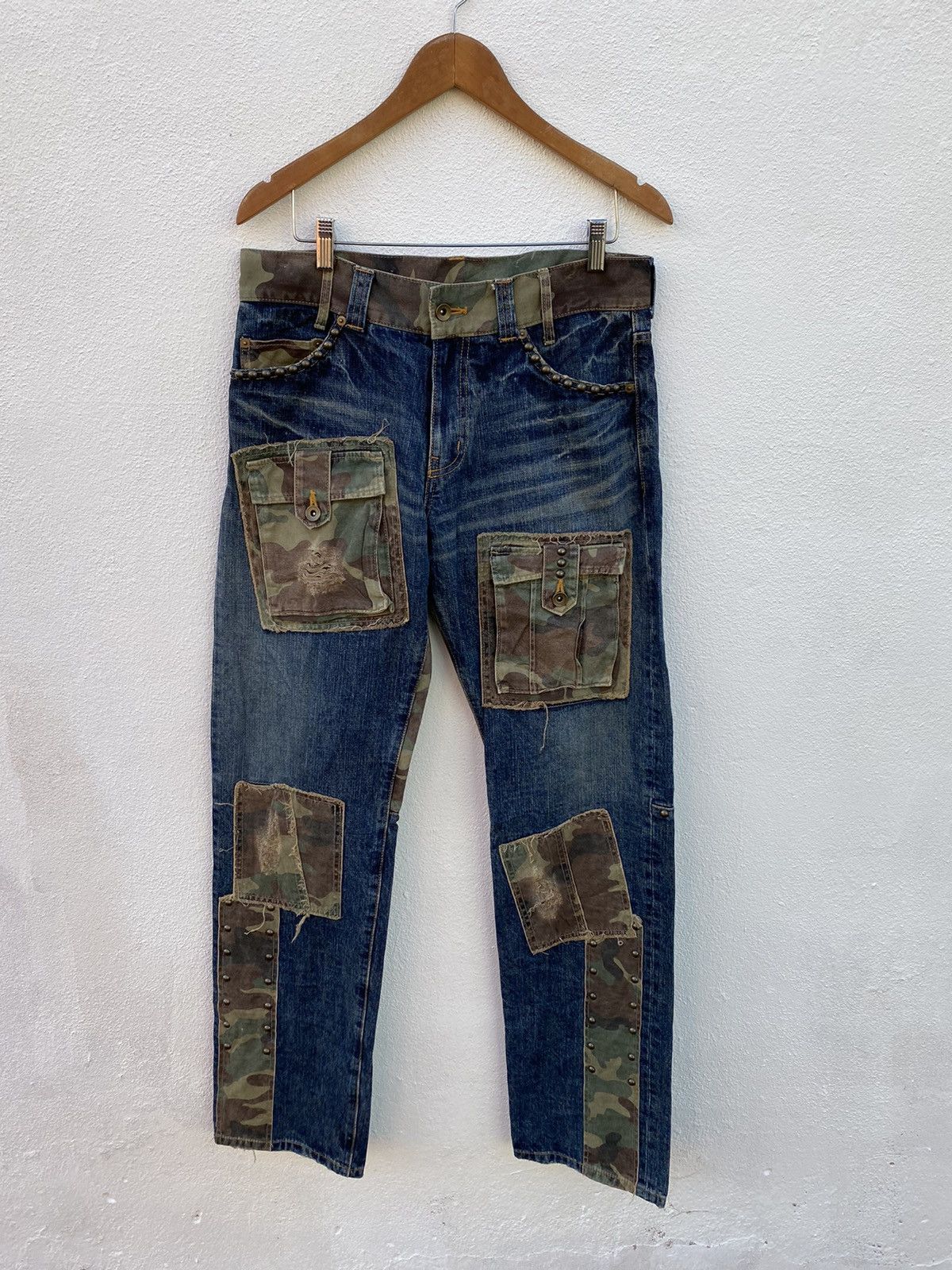 Japanese Brand Japanese Brand X Modem Lovers Custom Made multipocket jeans Size US 33 - 1 Thumbnail