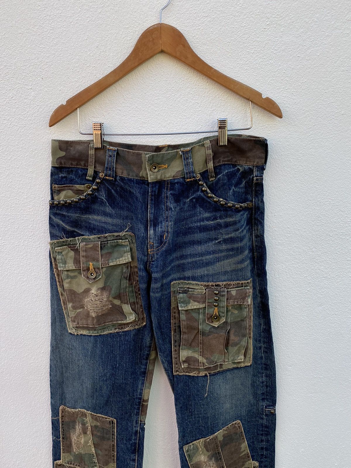 Japanese Brand Japanese Brand X Modem Lovers Custom Made multipocket jeans Size US 33 - 3 Thumbnail