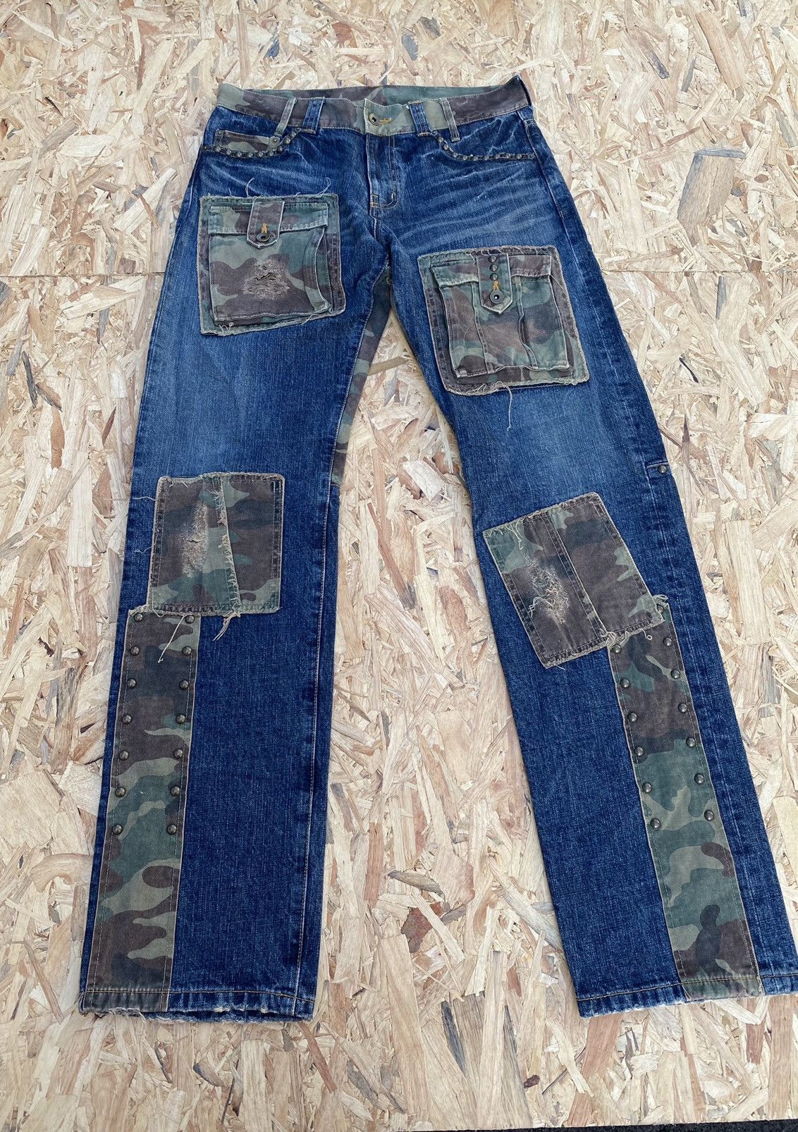 Japanese Brand Japanese Brand X Modem Lovers Custom Made multipocket jeans Size US 33 - 14 Thumbnail