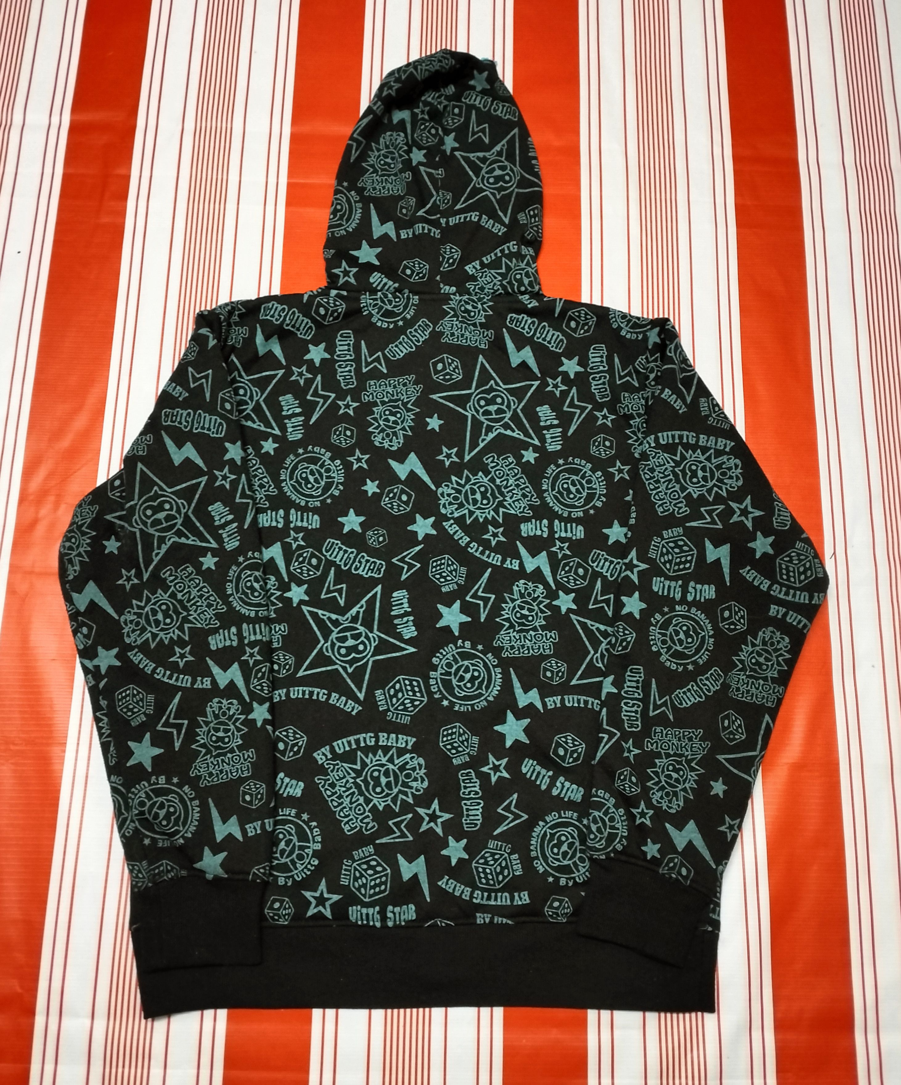 Japanese Brand × Vintage Vtg UITTG monogram baby hoodie Zipper Sweater Size US S / EU 44-46 / 1 - 2 Thumbnail
