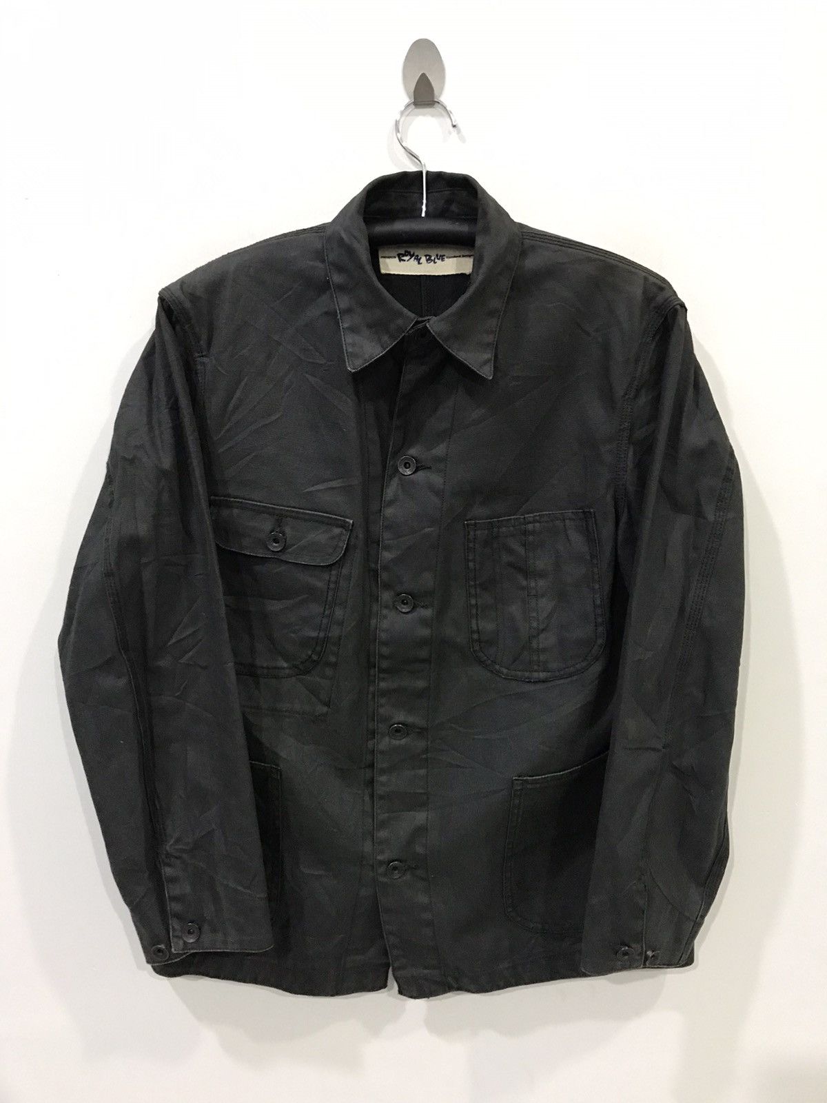 Japanese Brand ROYAL BLUE Japan Chore Coat Iron Donut Button Size US L / EU 52-54 / 3 - 3 Thumbnail