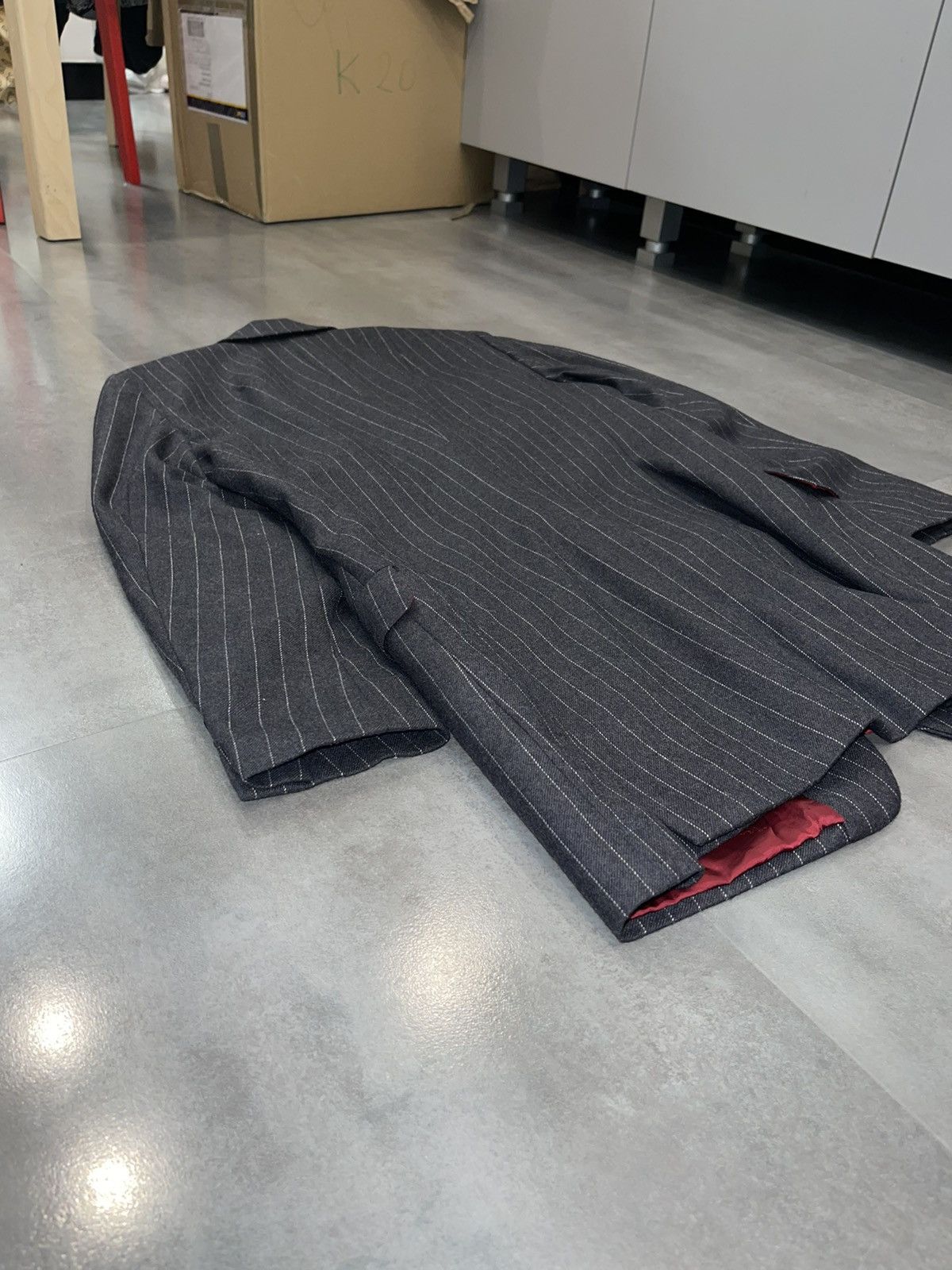 Dolce & Gabbana Dolce & Gabbana Gray Striped Wool Blazer Size L / US 10 / IT 46 - 12 Thumbnail