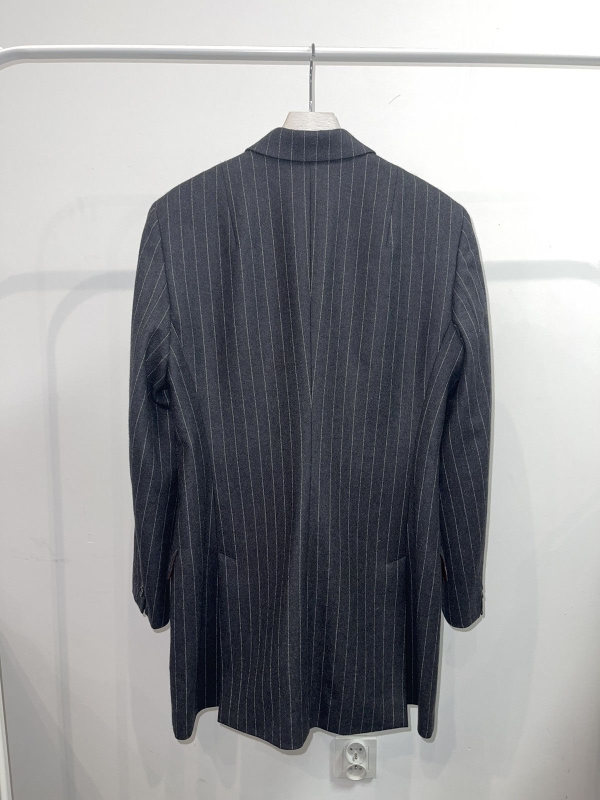 Dolce & Gabbana Dolce & Gabbana Gray Striped Wool Blazer Size L / US 10 / IT 46 - 3 Thumbnail