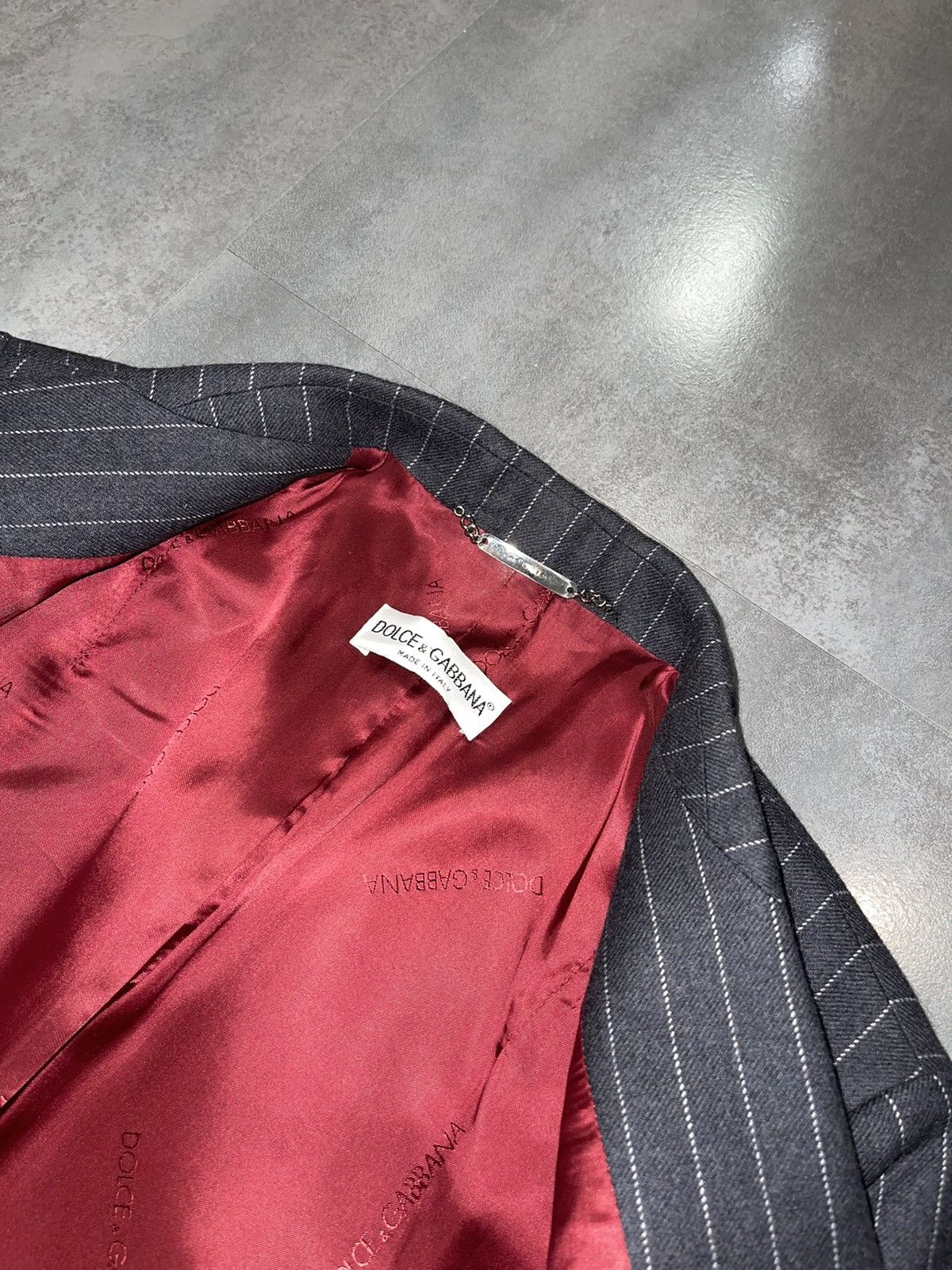 Dolce & Gabbana Dolce & Gabbana Gray Striped Wool Blazer Size L / US 10 / IT 46 - 16 Thumbnail