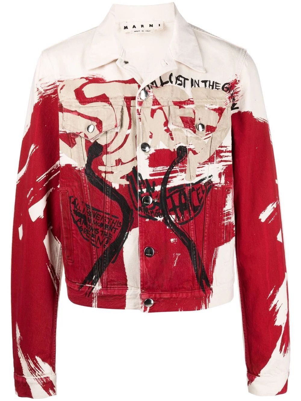 Marni Marni juju red painted denim jacket 48 new Size US M / EU 48-50 / 2 - 1 Thumbnail