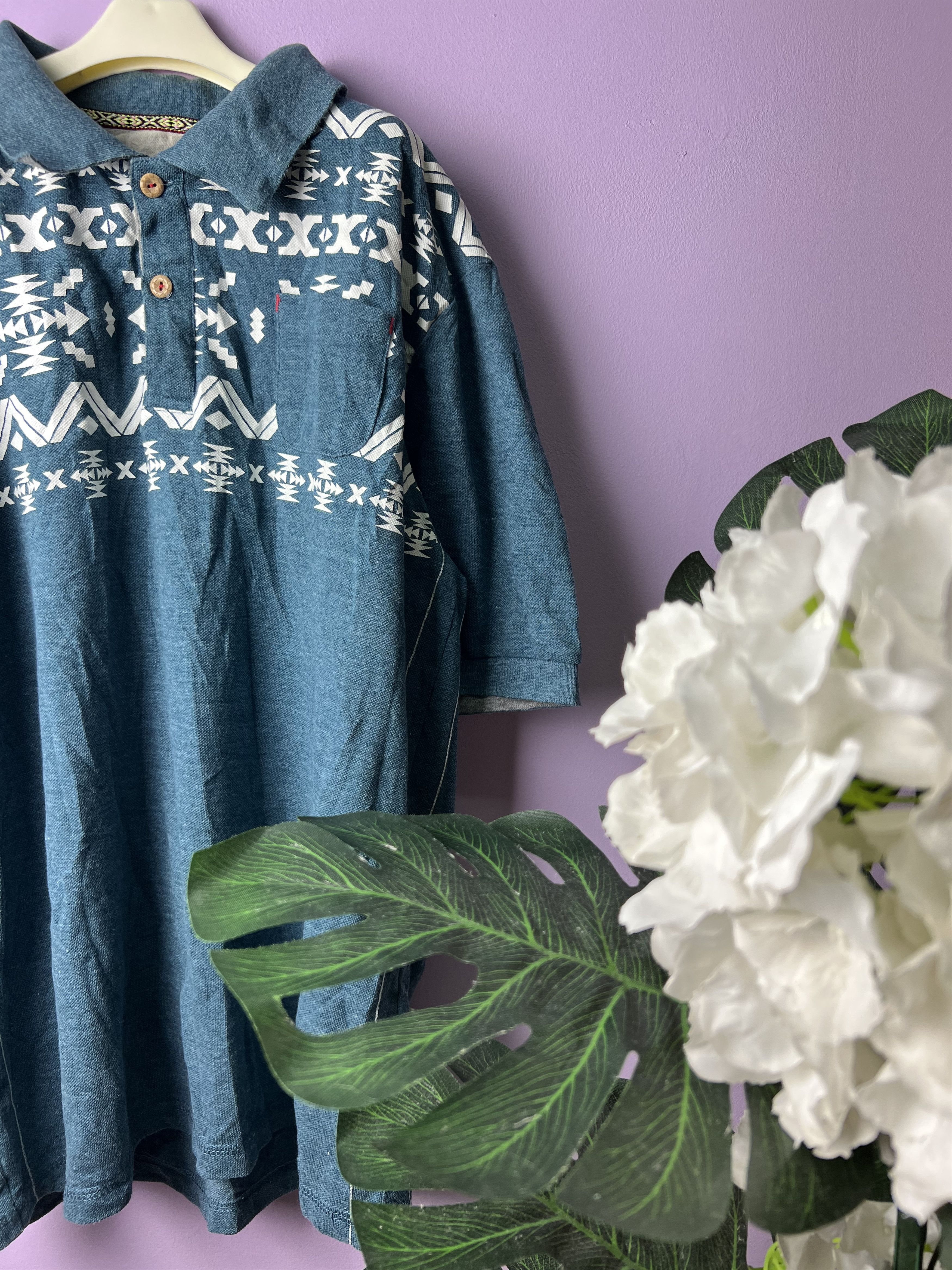 Japanese Brand 🔥Native Navajo Paraspur Polo Tees Size US M / EU 48-50 / 2 - 5 Thumbnail