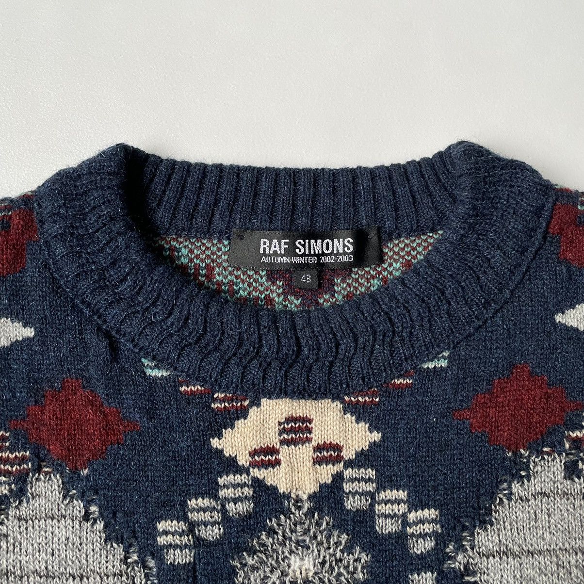Raf Simons A/W 02 ‘Virginia Creeper’ Oversized Fair Isle Sweater Size US M / EU 48-50 / 2 - 3 Thumbnail