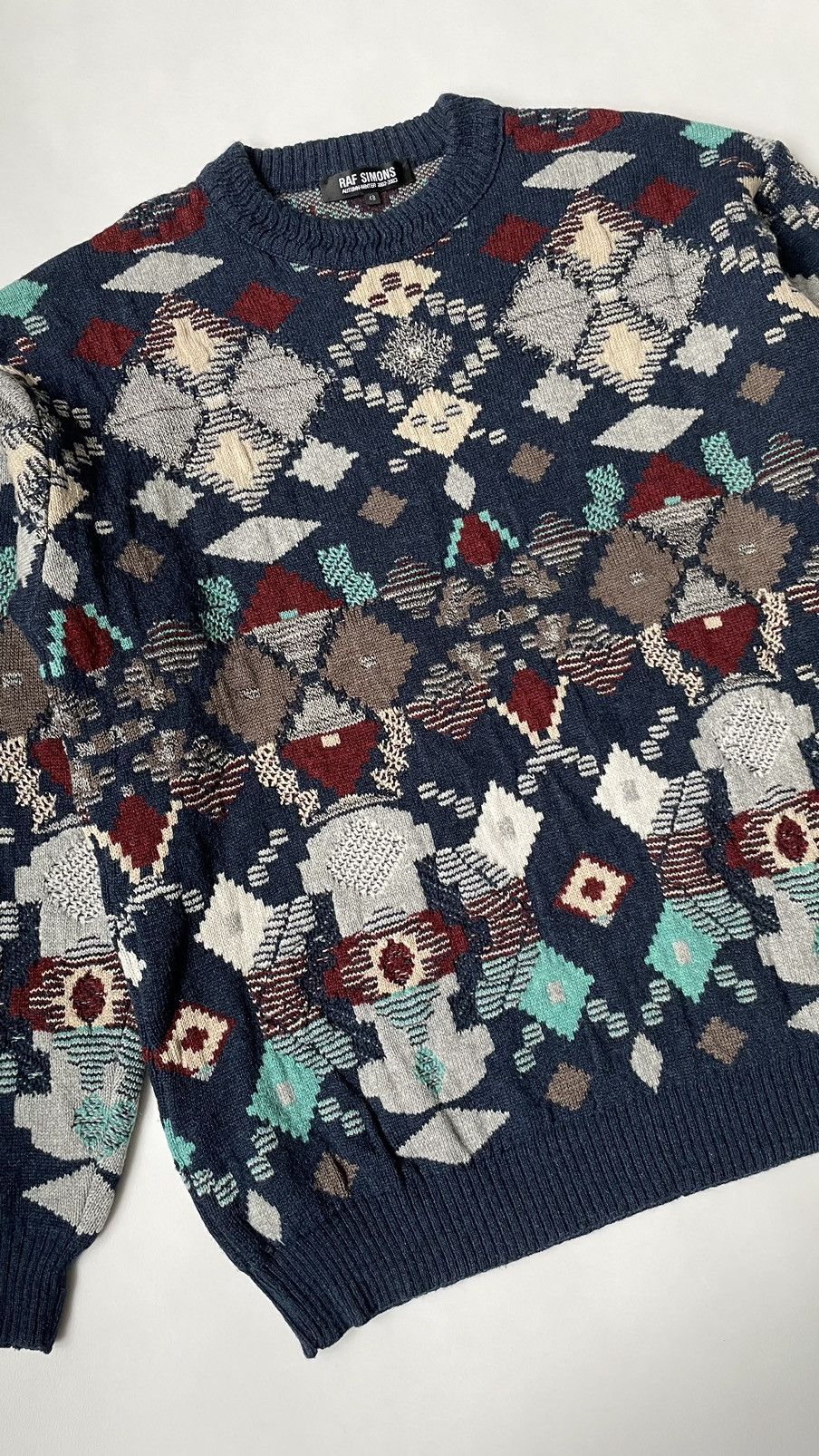 Raf Simons A/W 02 ‘Virginia Creeper’ Oversized Fair Isle Sweater Size US M / EU 48-50 / 2 - 5 Thumbnail