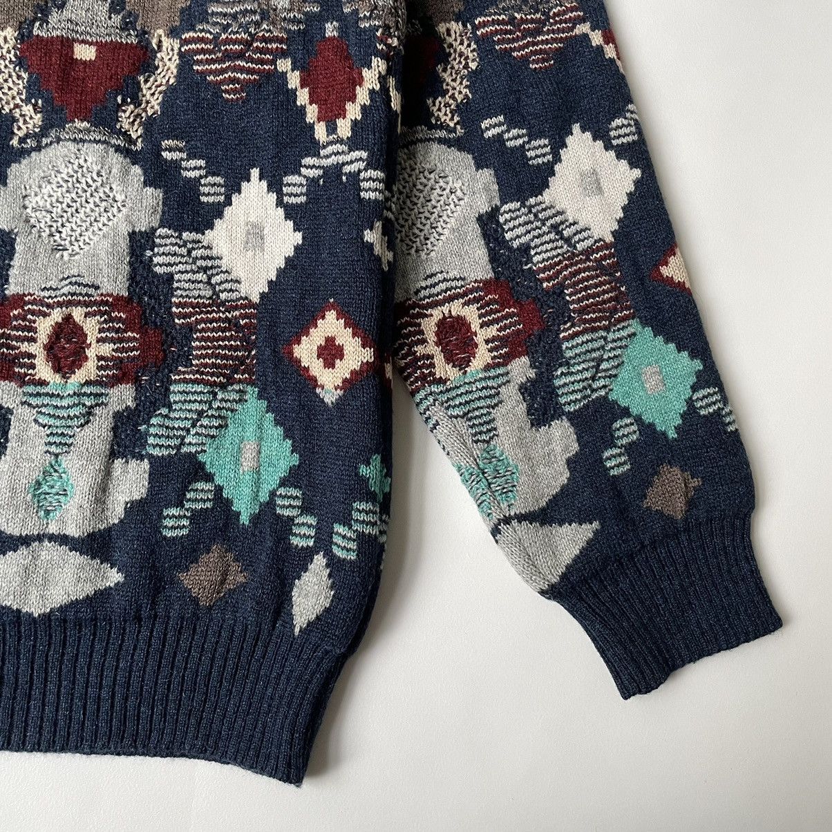 Raf Simons A/W 02 ‘Virginia Creeper’ Oversized Fair Isle Sweater Size US M / EU 48-50 / 2 - 8 Thumbnail