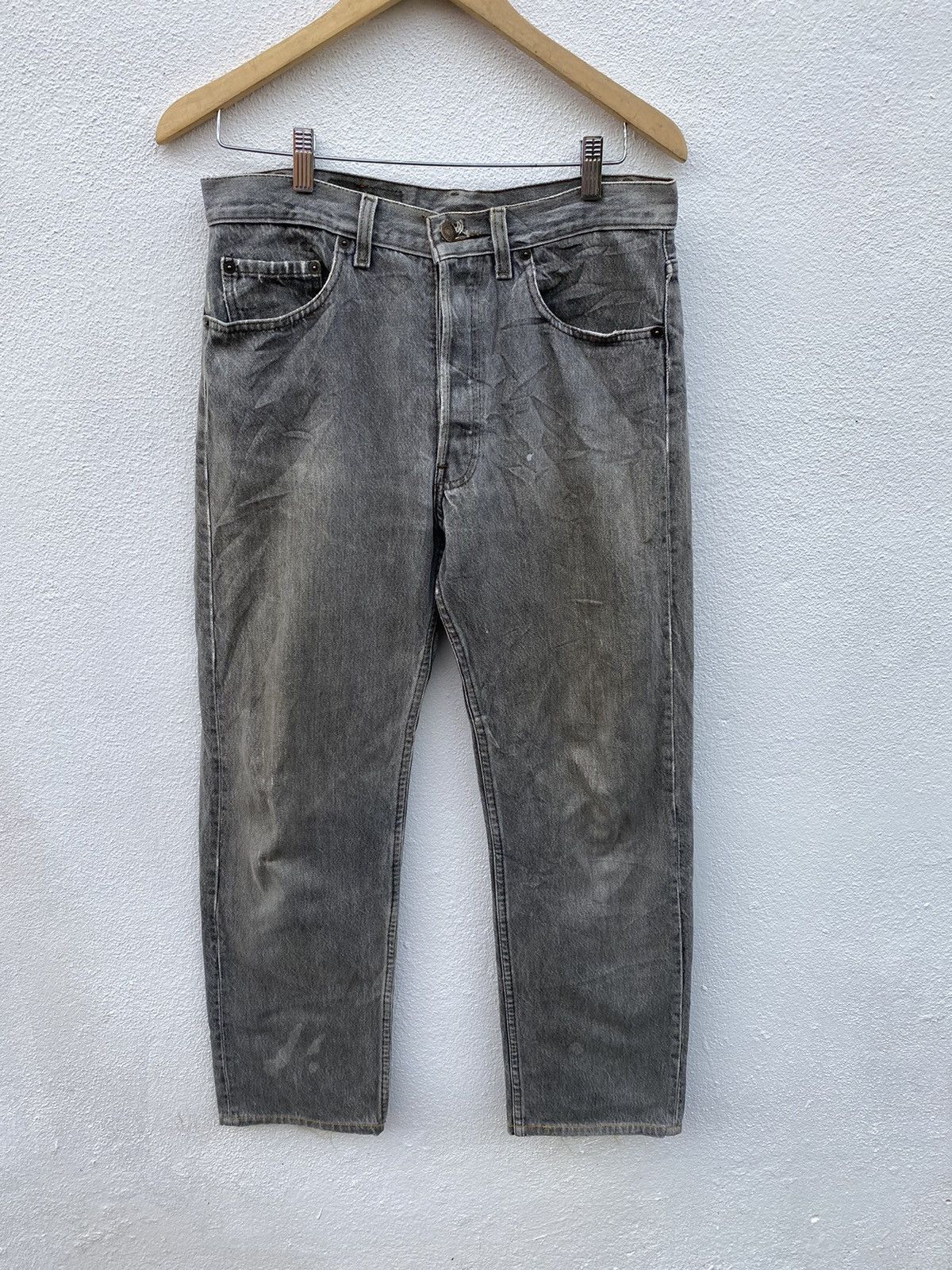 Levi's Vintage Levis 501 black faded jeans size 32 Size US 32 / EU 48 - 1 Thumbnail