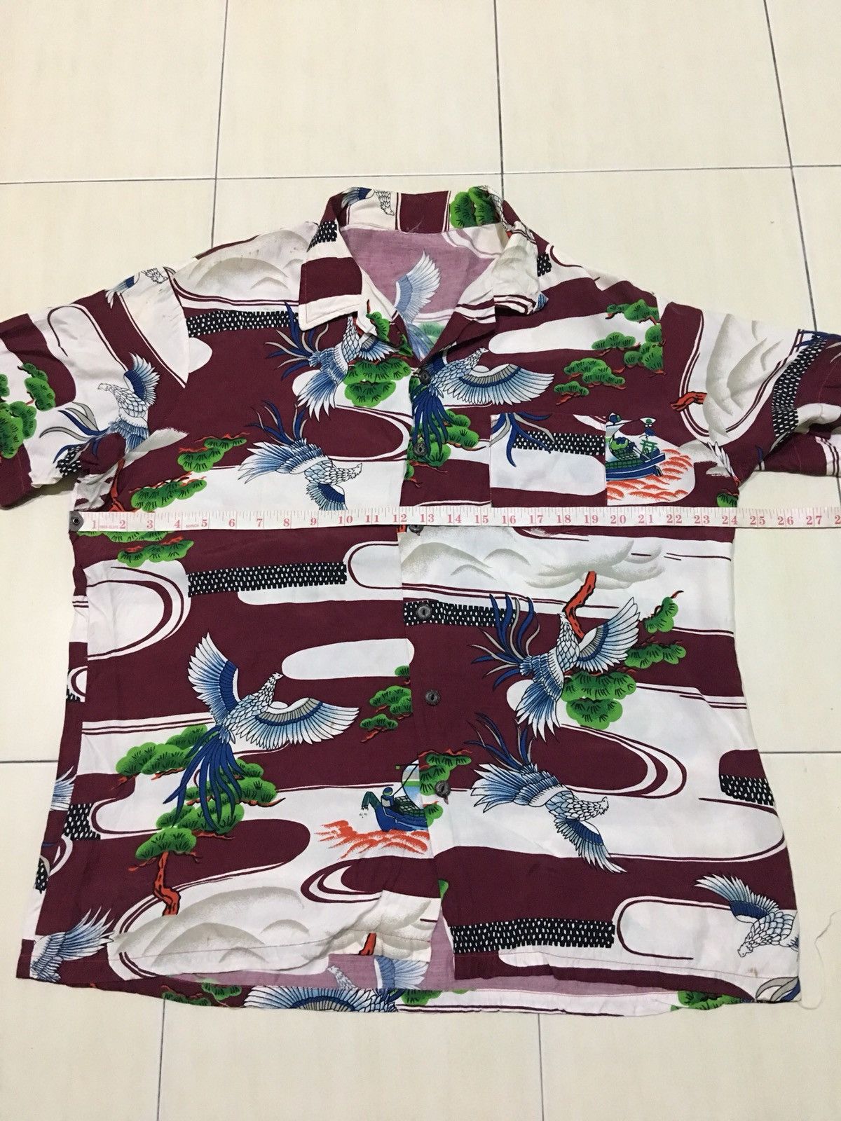 Vintage Vintage phoenix bird japanese rayon tradition button up Size US L / EU 52-54 / 3 - 5 Thumbnail