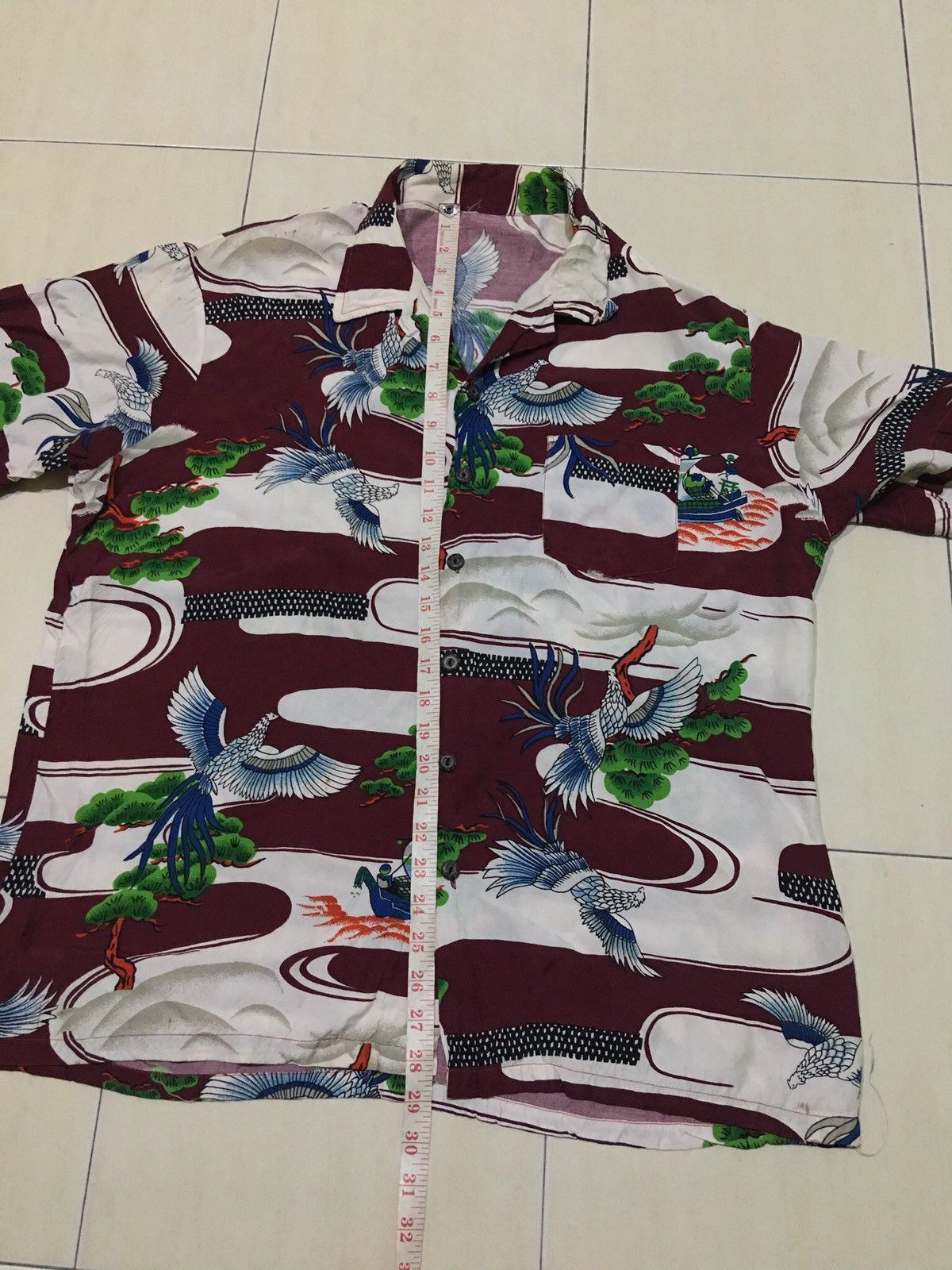 Vintage Vintage phoenix bird japanese rayon tradition button up Size US L / EU 52-54 / 3 - 6 Thumbnail