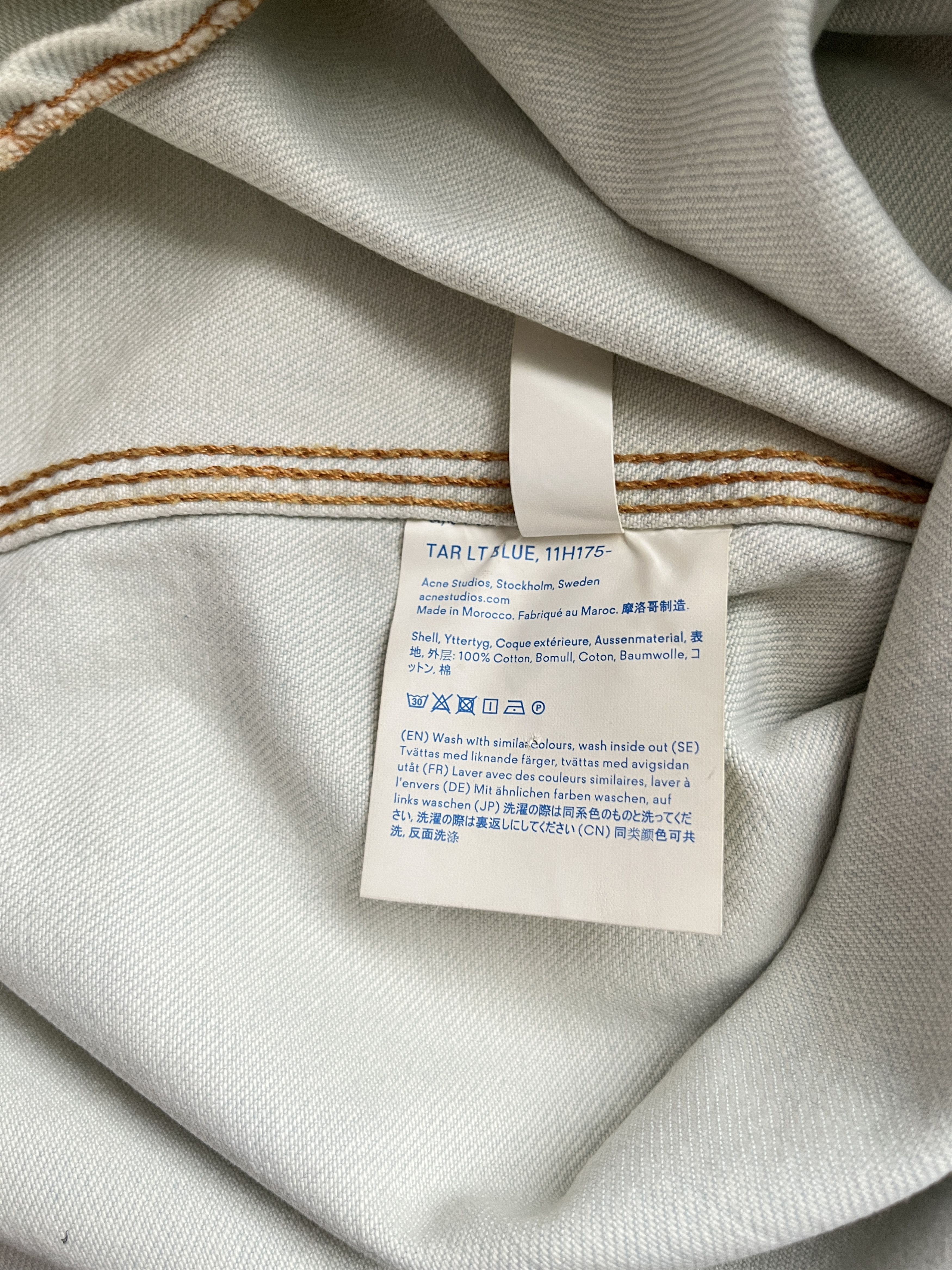 Acne Studios ⚡️QUICK SALE⚡️Acne Studios Bla Konst Pale Blue Denim Shirt Size US XS / EU 42 / 0 - 5 Thumbnail