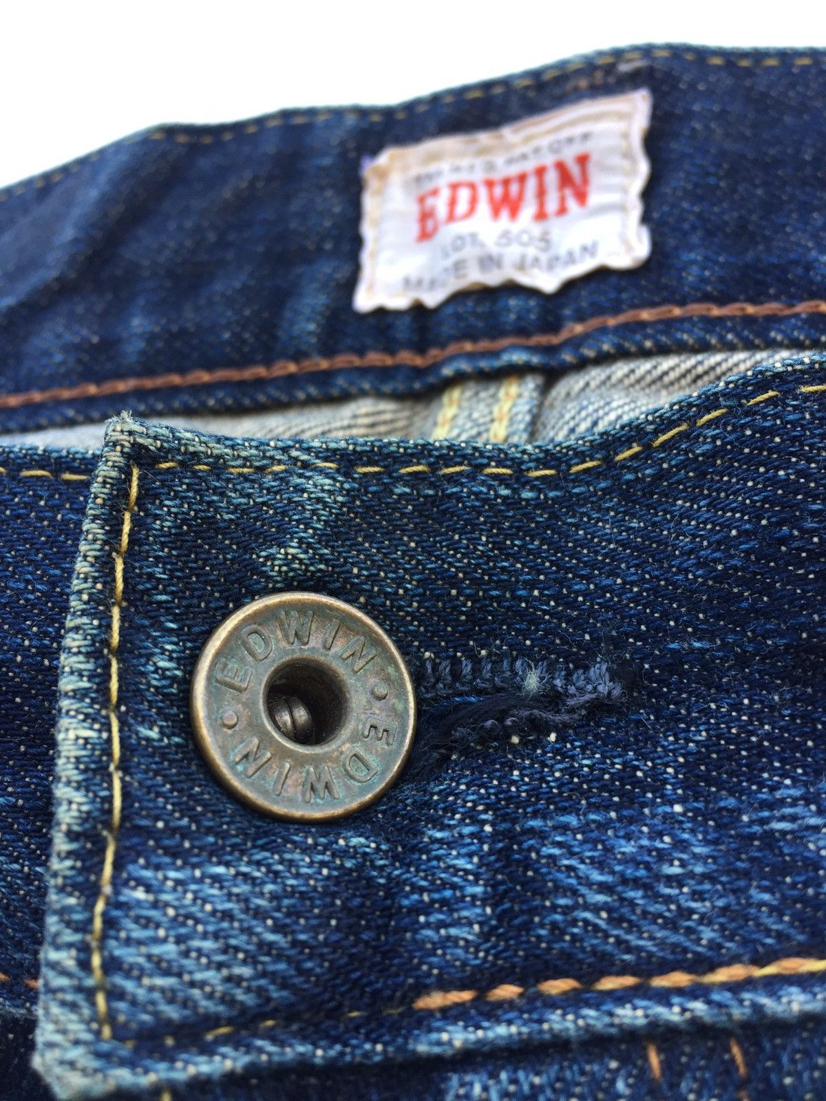 Edwin × Japanese Brand Baggy Jeans Edwin 505ZXX Selvedge Distressed Denim Size US 33 - 2 Thumbnail