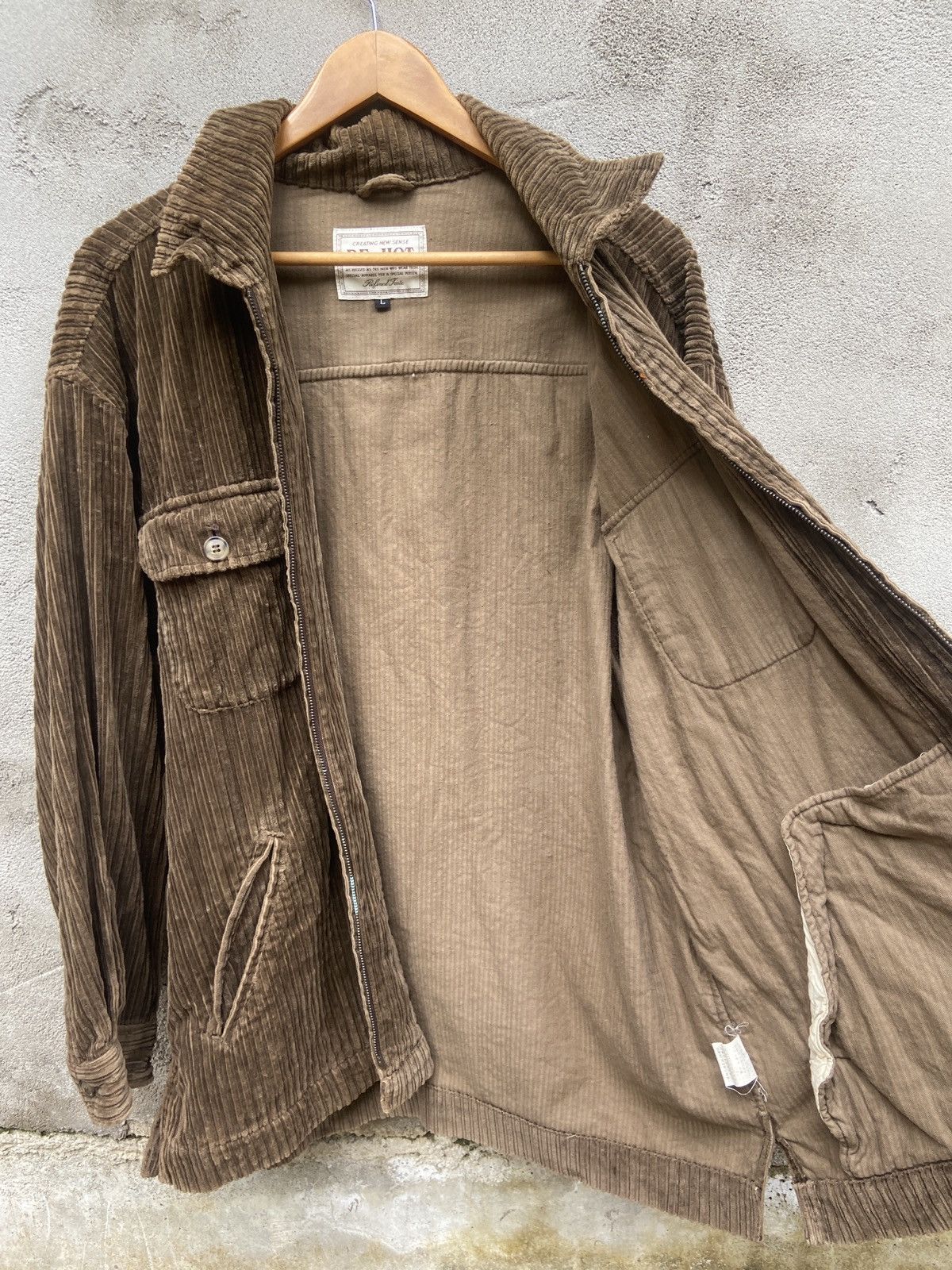 Flannel Vintage Be-Hot Zip Up Corduroy Flannel Jacket Size US L / EU 52-54 / 3 - 7 Thumbnail