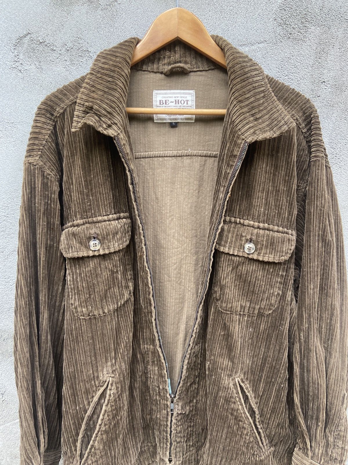 Flannel Vintage Be-Hot Zip Up Corduroy Flannel Jacket Size US L / EU 52-54 / 3 - 5 Thumbnail