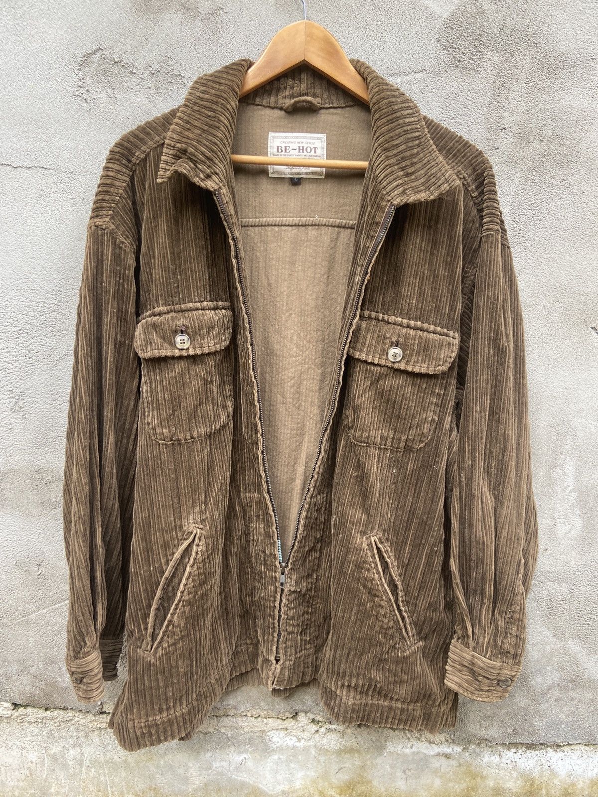 Flannel Vintage Be-Hot Zip Up Corduroy Flannel Jacket Size US L / EU 52-54 / 3 - 6 Thumbnail
