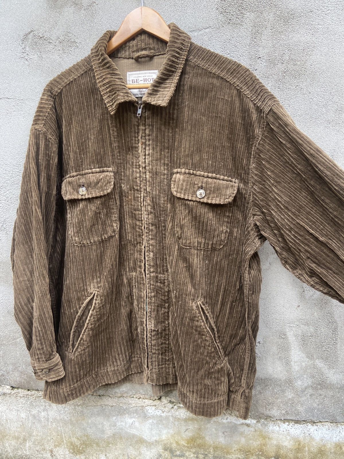 Flannel Vintage Be-Hot Zip Up Corduroy Flannel Jacket Size US L / EU 52-54 / 3 - 4 Thumbnail