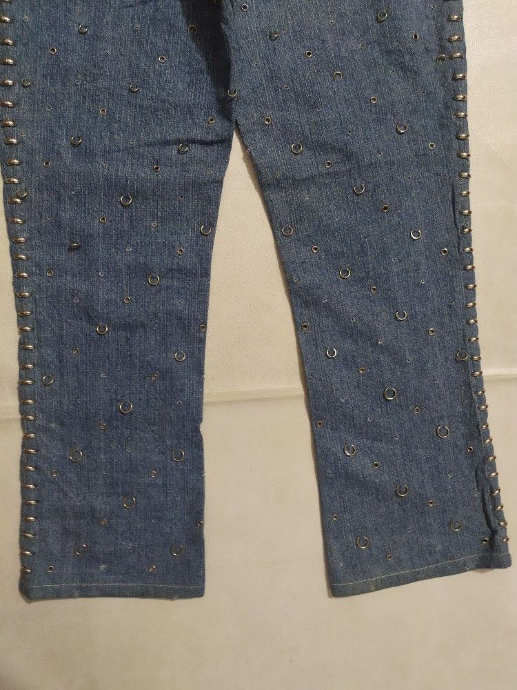 Paco Rabanne Paco rabanne Metal Distressed Punk Piercing Design pants Size 30" / US 8 / IT 44 - 8 Thumbnail