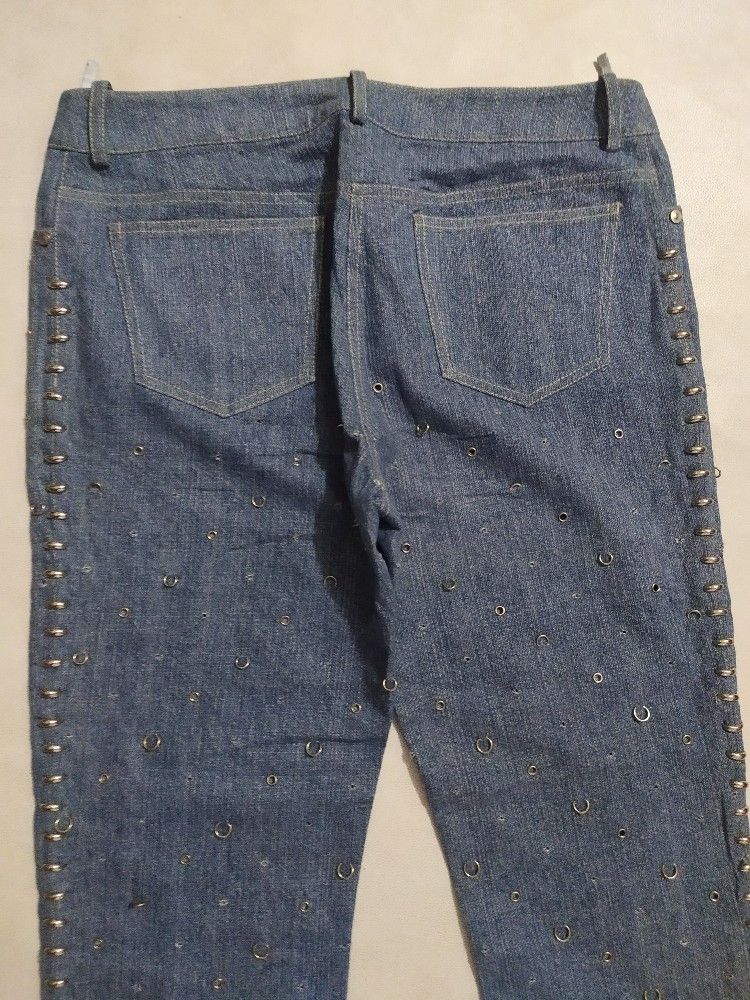 Paco Rabanne Paco rabanne Metal Distressed Punk Piercing Design pants Size 30" / US 8 / IT 44 - 7 Thumbnail