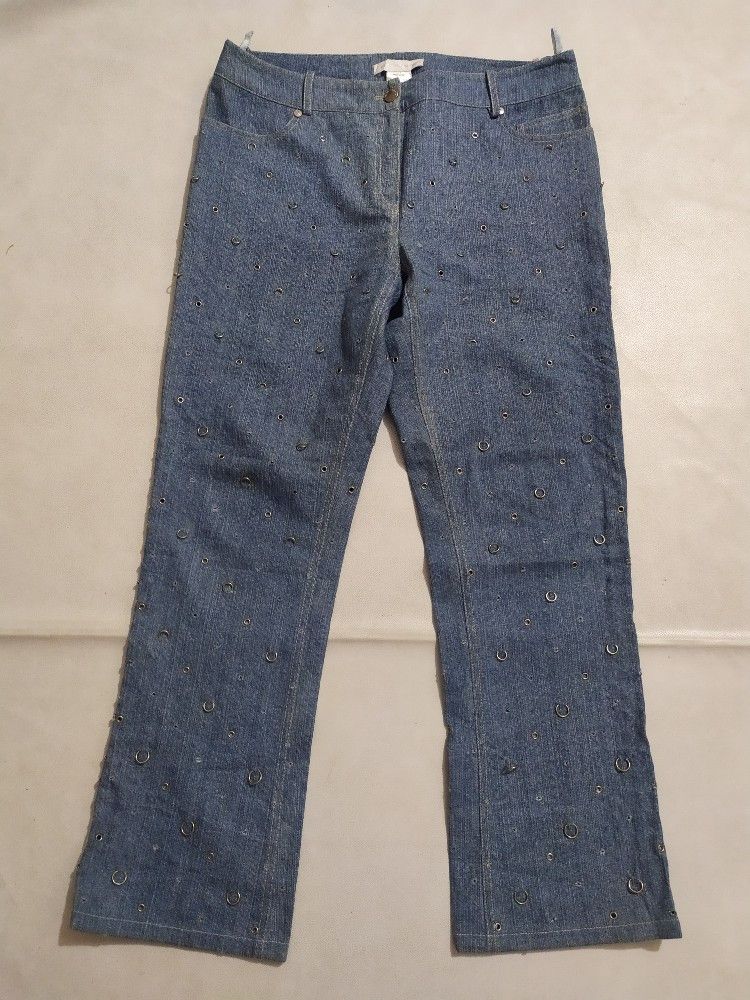 Paco Rabanne Paco rabanne Metal Distressed Punk Piercing Design pants Size 30" / US 8 / IT 44 - 1 Thumbnail