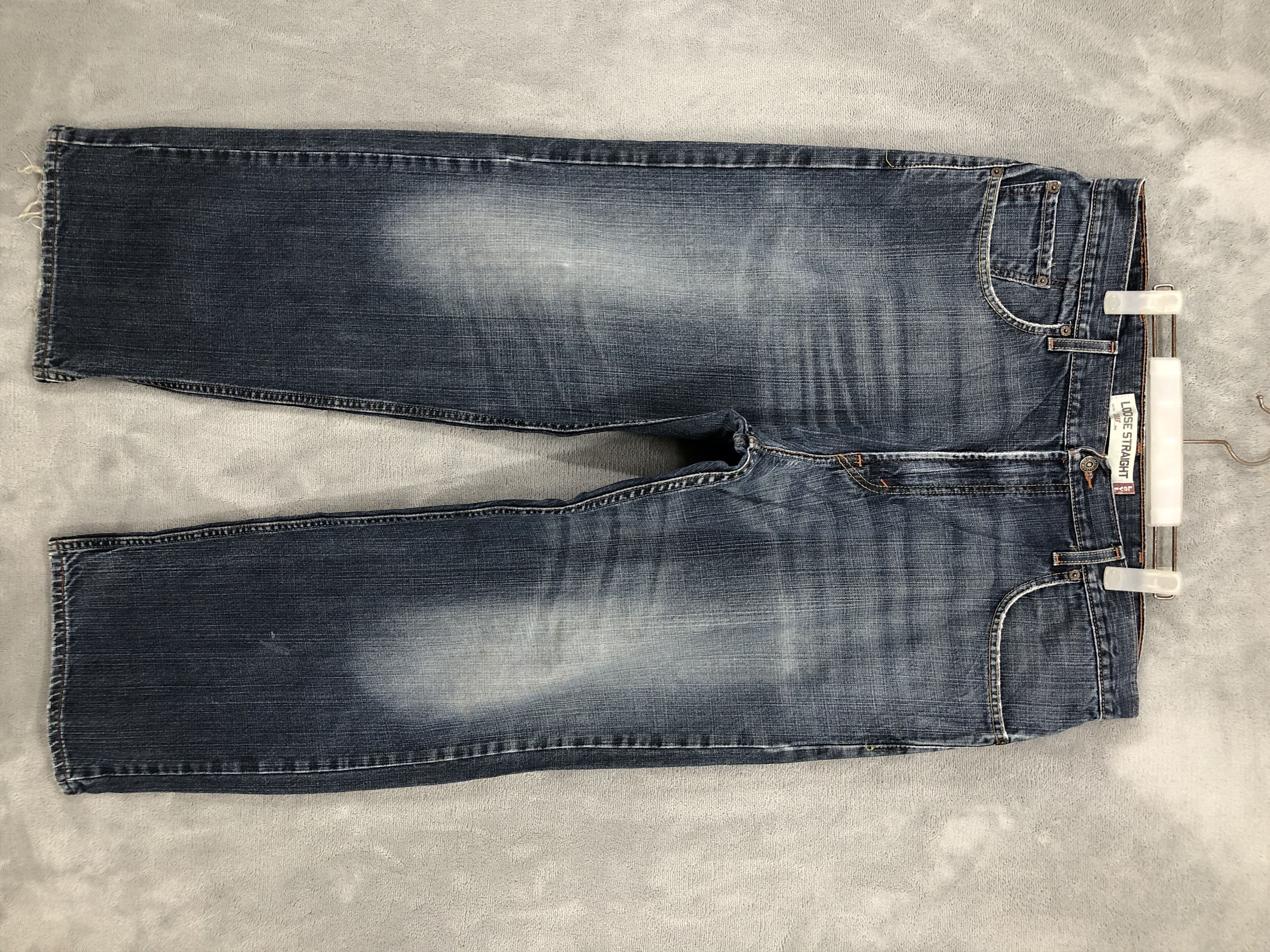 image of Levis 569 Blue Wash Denim Jean, Men's (Size 38)