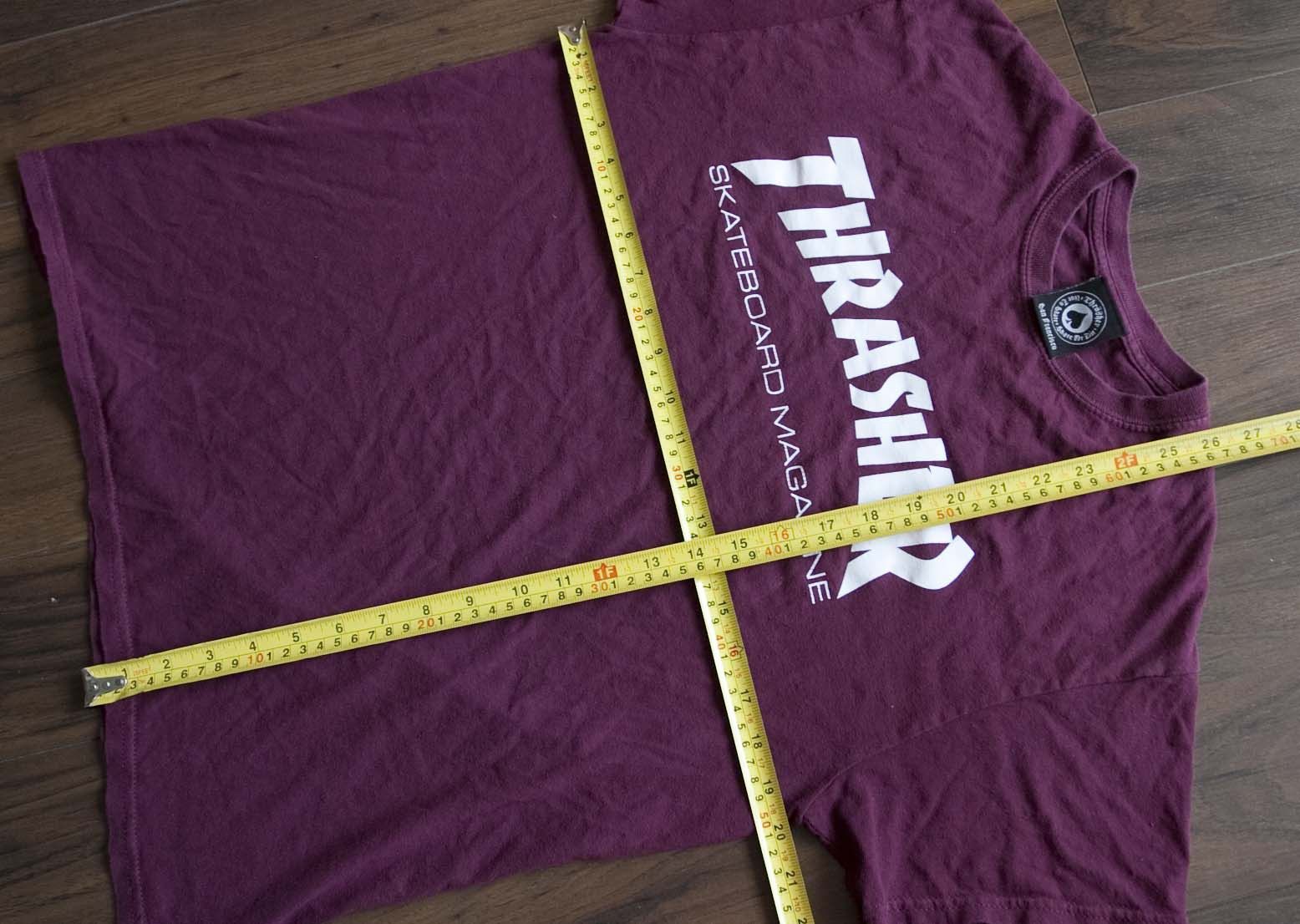 Thrasher × Vintage ** Thrasher Skateboard Magazine T Shirt Burgundy Size M Size US M / EU 48-50 / 2 - 3 Thumbnail
