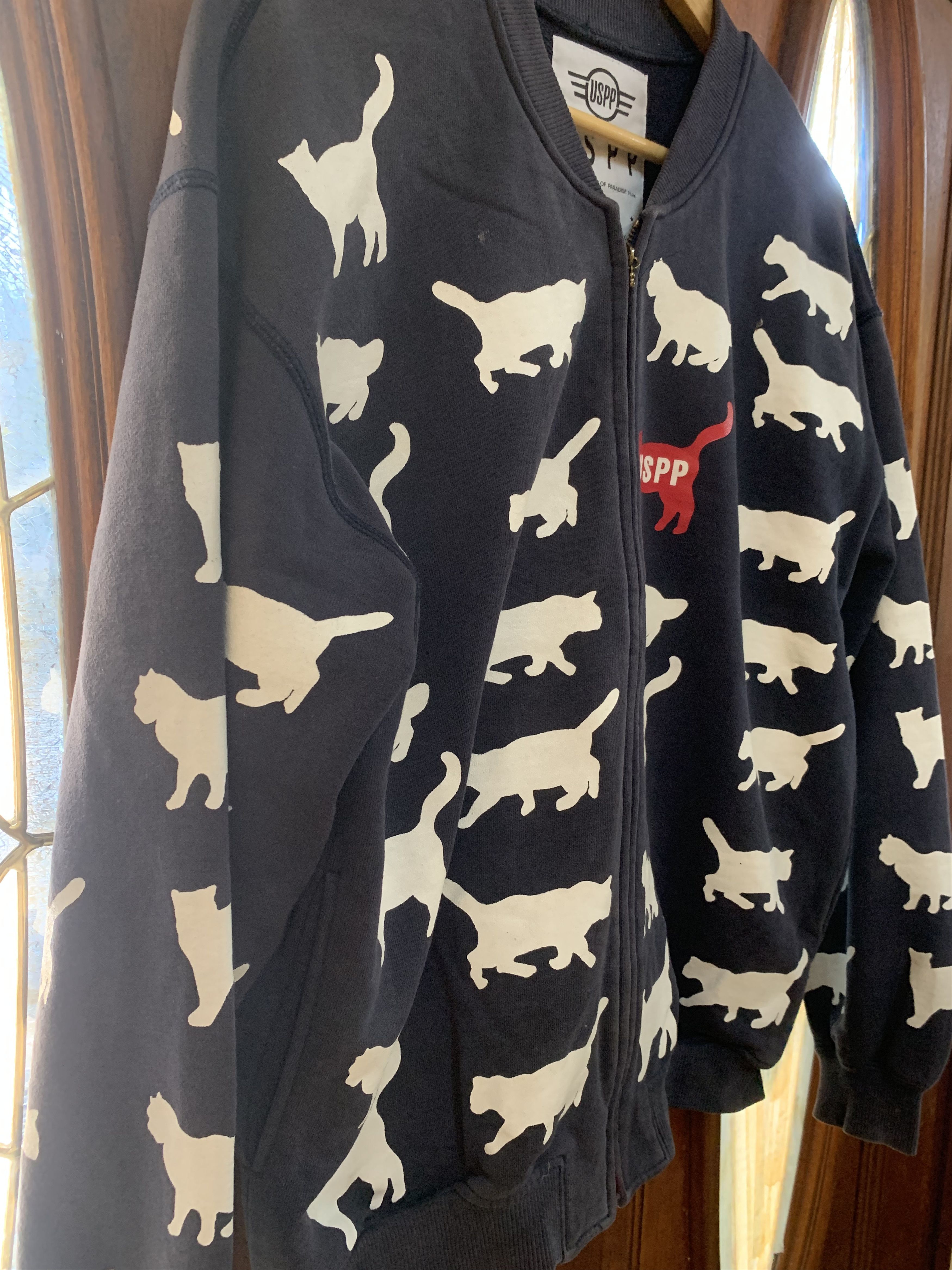 Japanese Brand Vintage USPP Cat All-Over Print Zip-Up Jacket Size US M / EU 48-50 / 2 - 4 Thumbnail