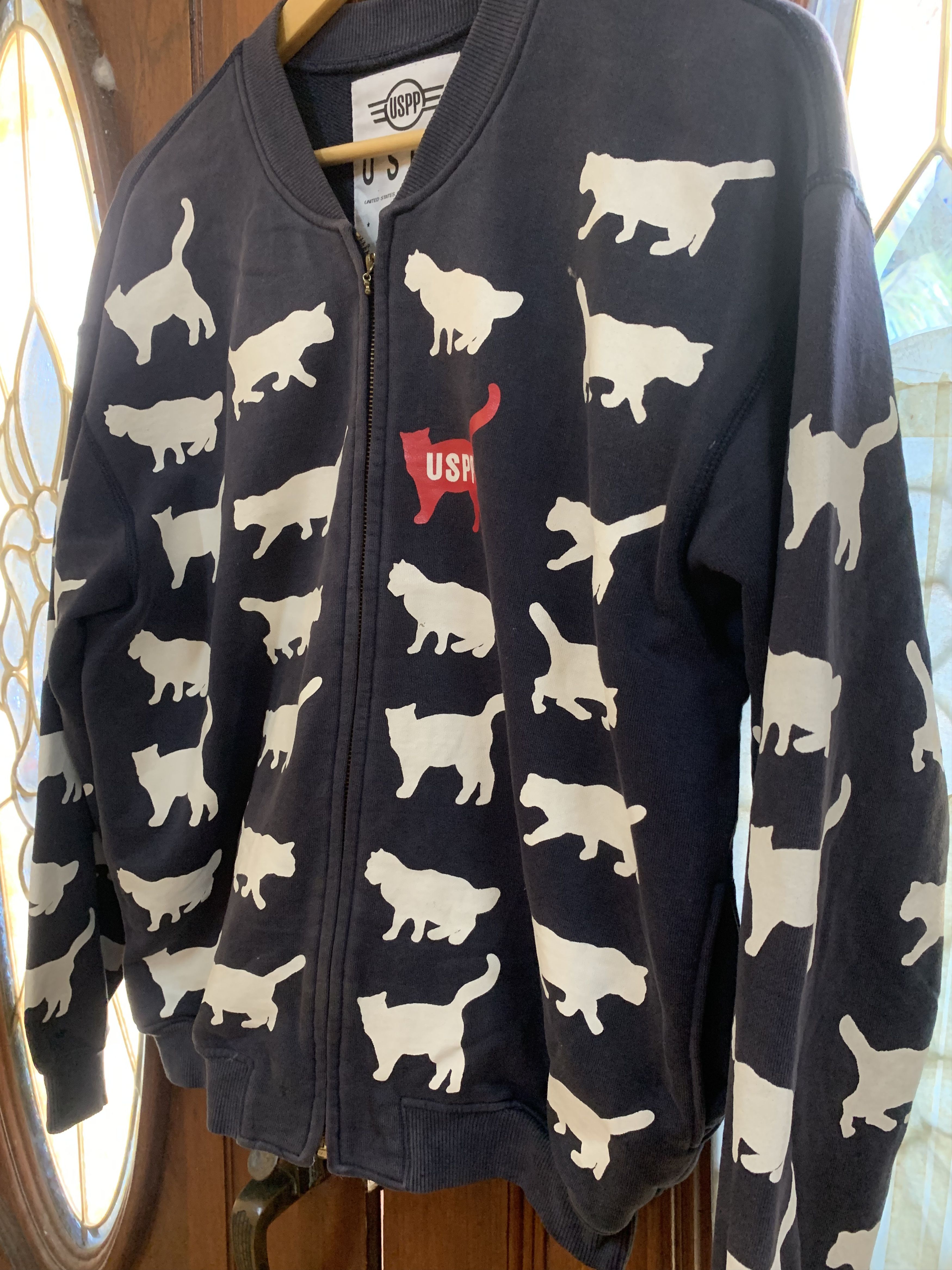 Japanese Brand Vintage USPP Cat All-Over Print Zip-Up Jacket Size US M / EU 48-50 / 2 - 3 Thumbnail