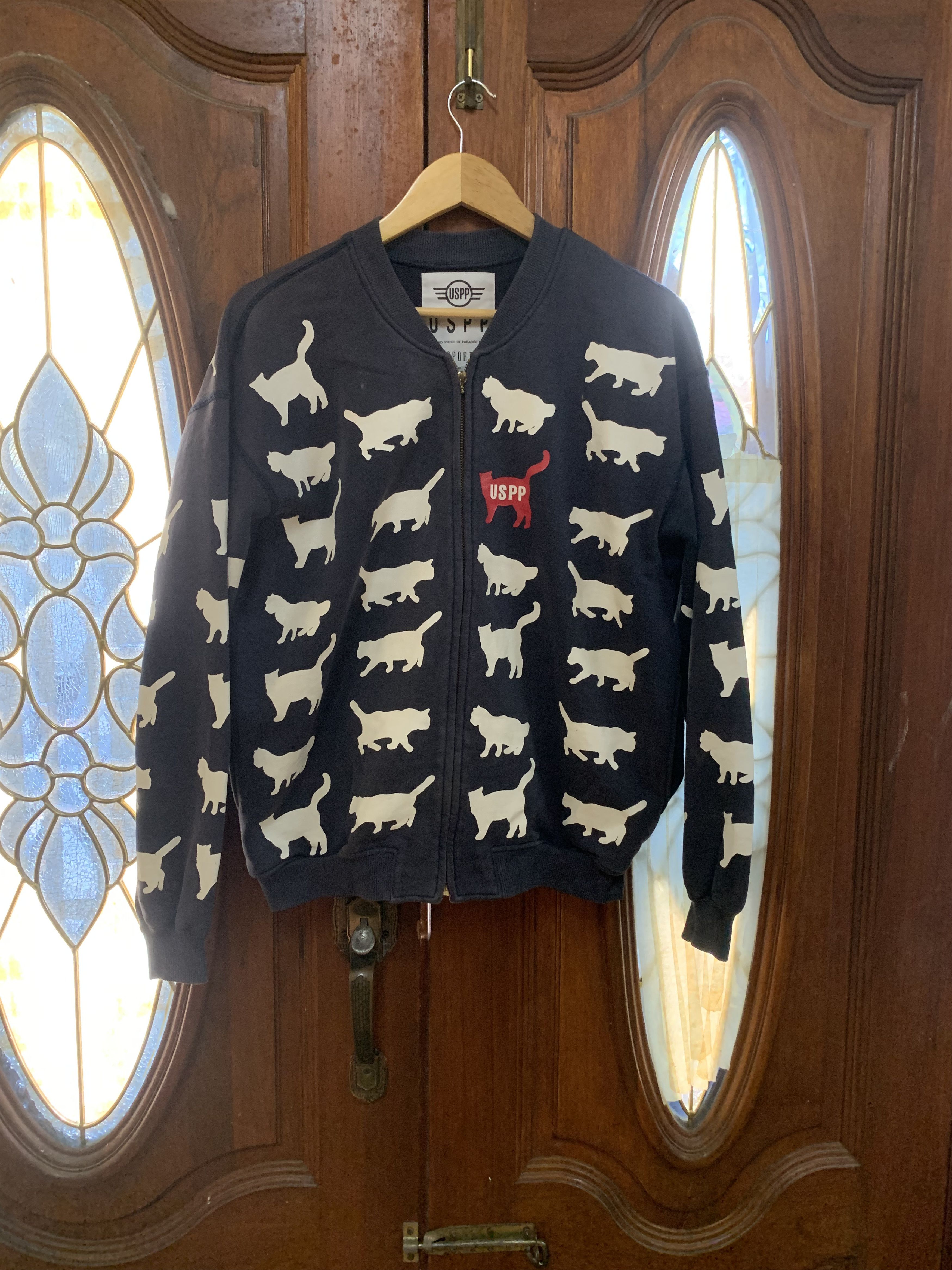 Japanese Brand Vintage USPP Cat All-Over Print Zip-Up Jacket Size US M / EU 48-50 / 2 - 2 Thumbnail